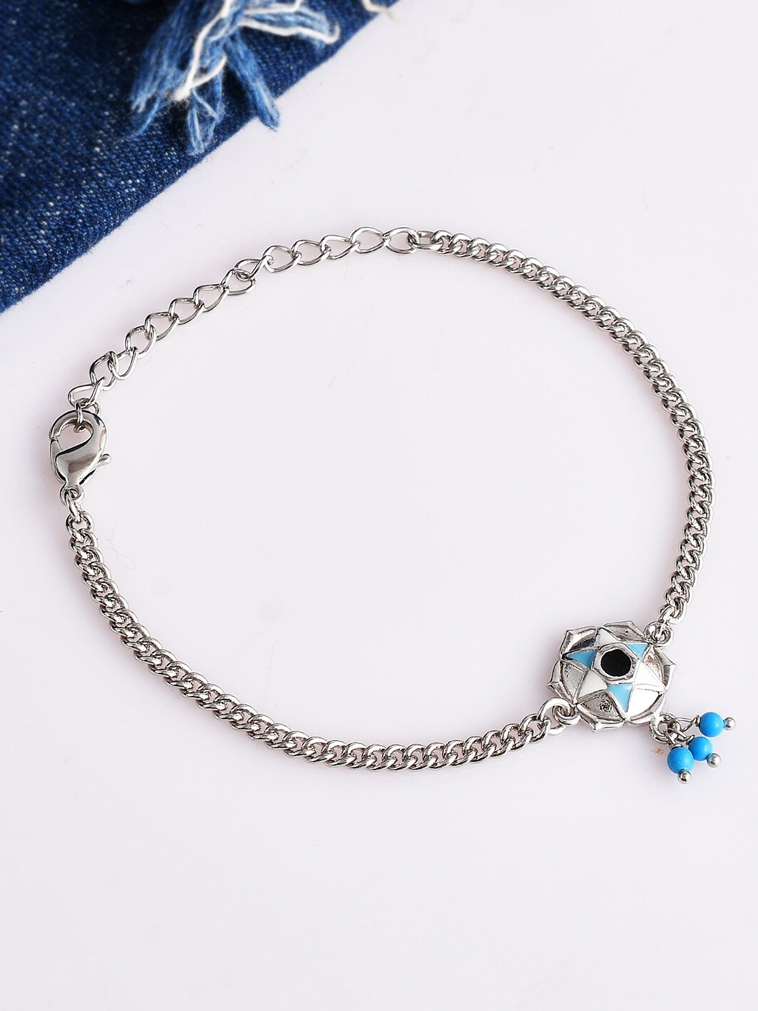 

Voylla Silver-Plated Link Bracelet