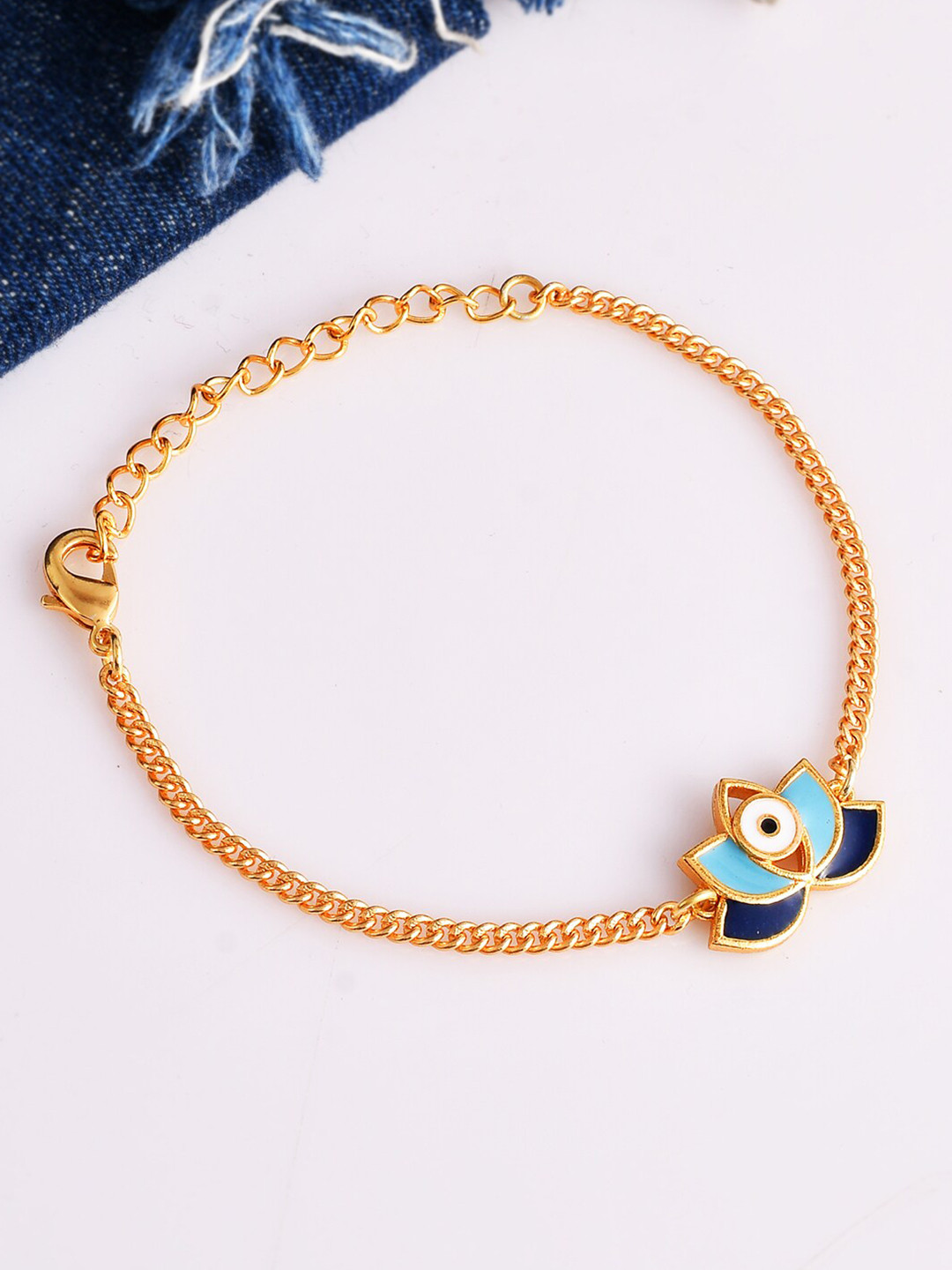 

Voylla Women Brass Gold-Plated Link Bracelet