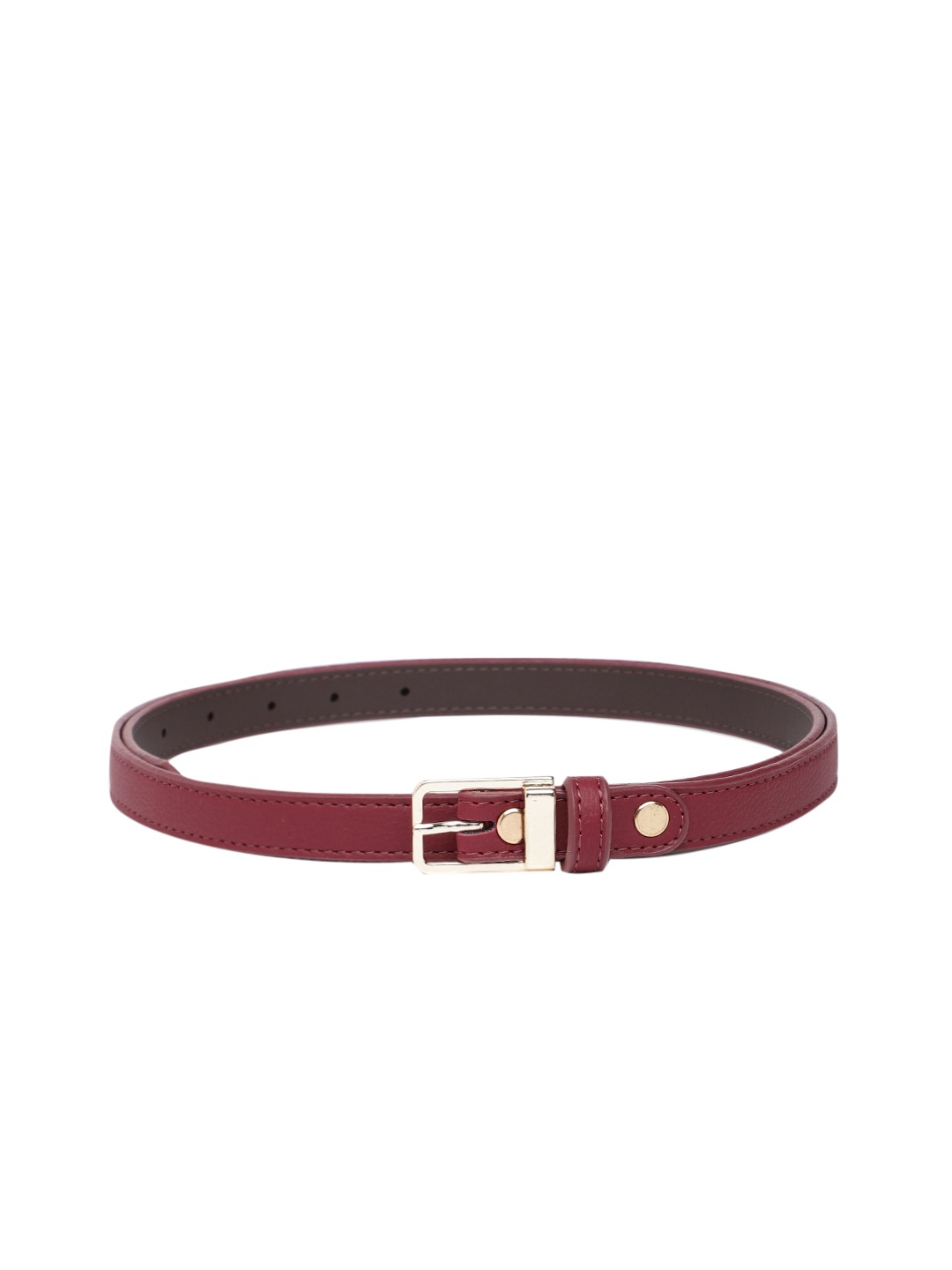 

Baggit Women Solid Slim Belt, Burgundy