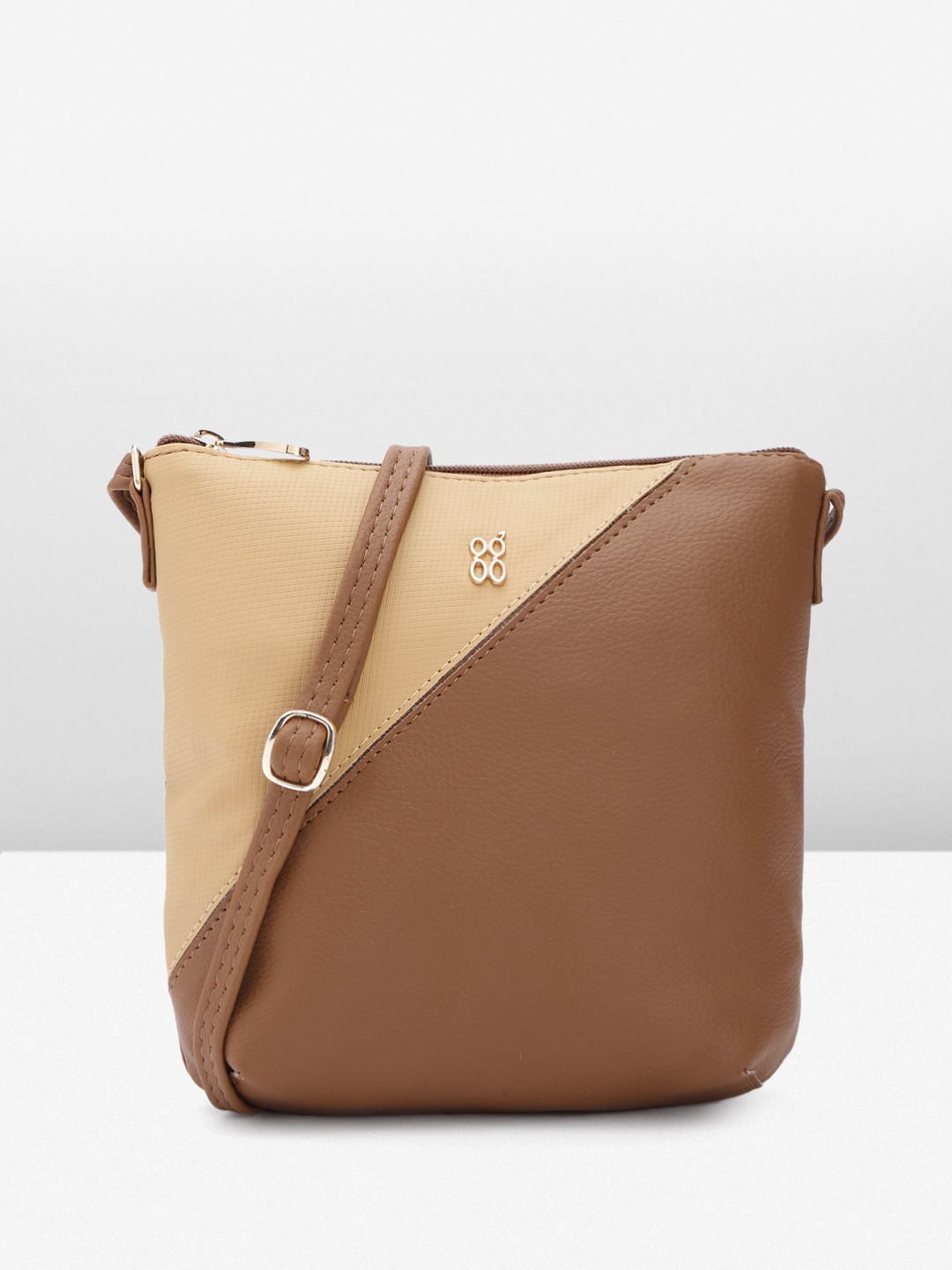 

Baggit Colourblocked Sling Bag, Tan