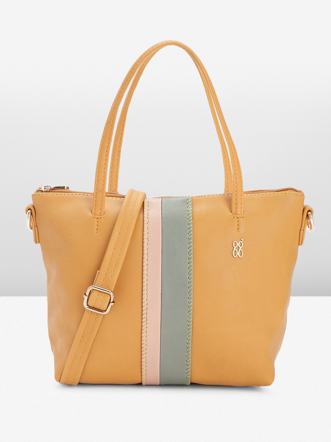 

Baggit Women Solid Handheld Bag, Yellow