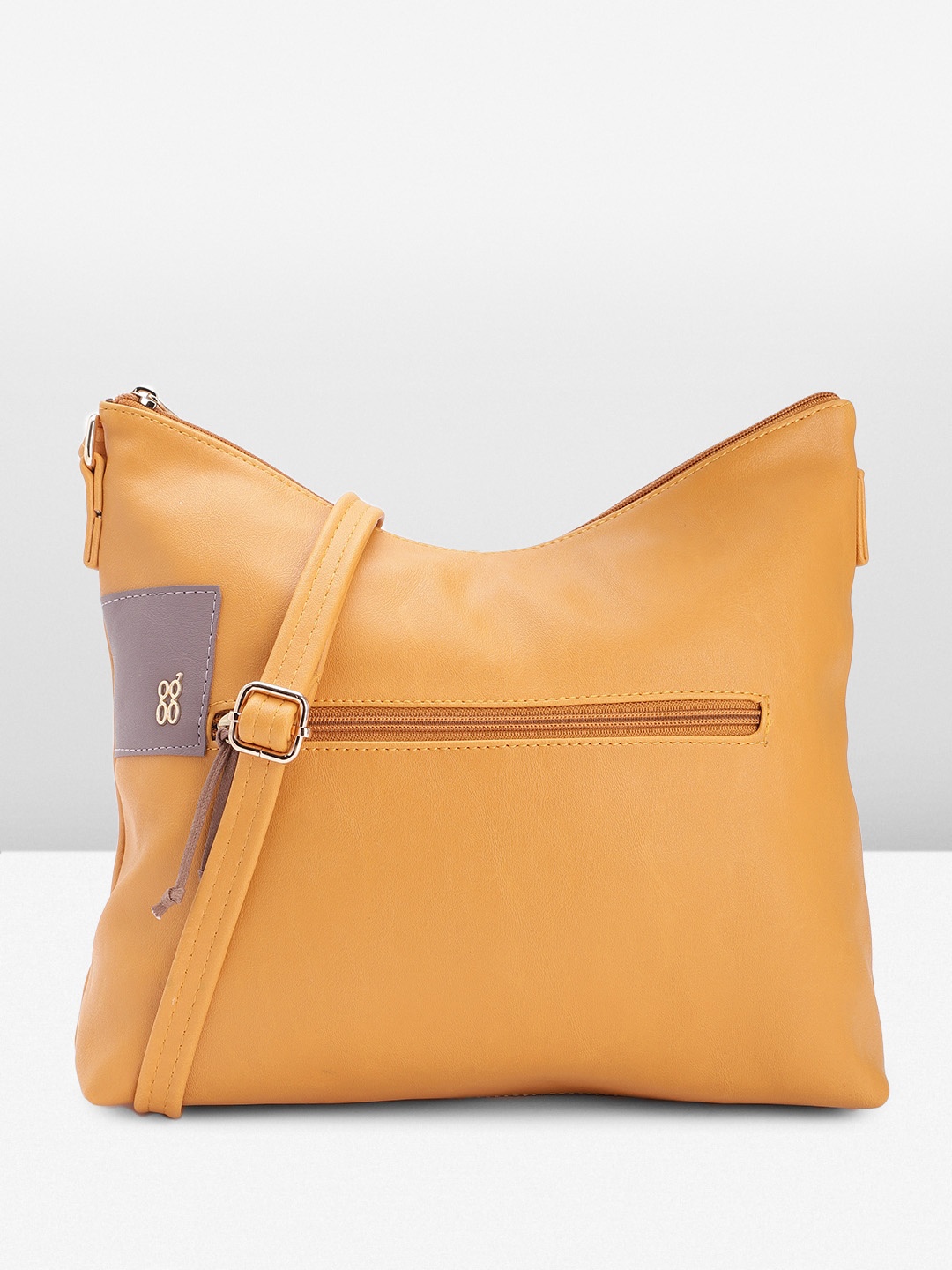 

Baggit Solid Structured Sling Bag, Mustard