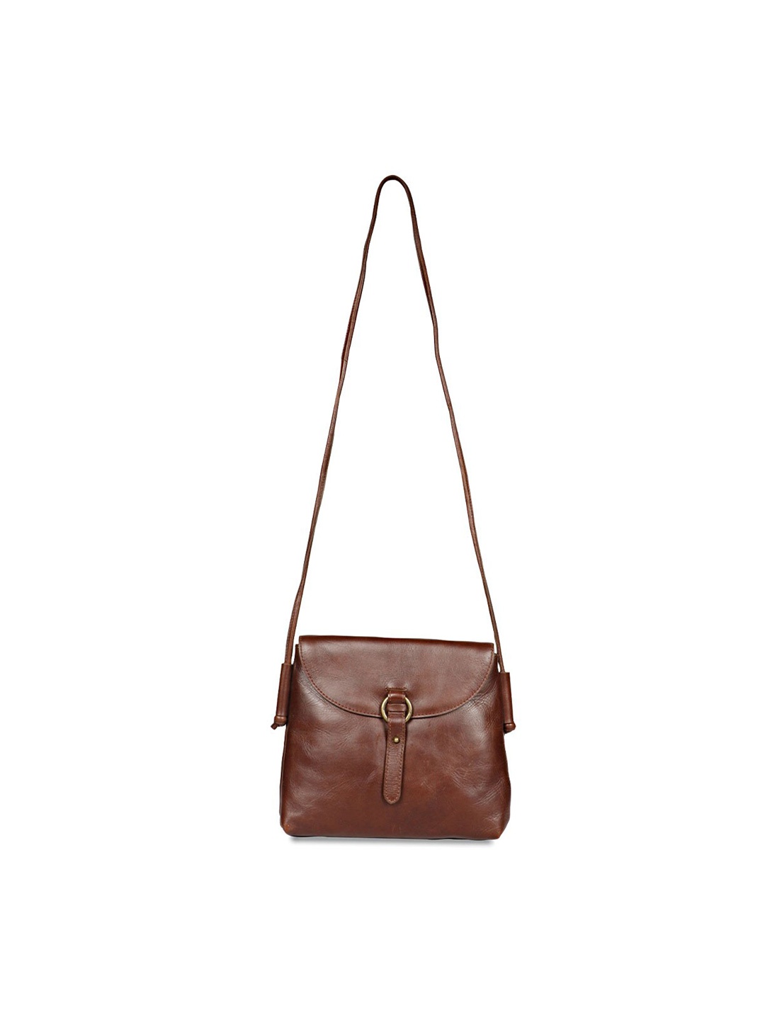 

Saint G Textured Leather Structured Sling Bag, Brown