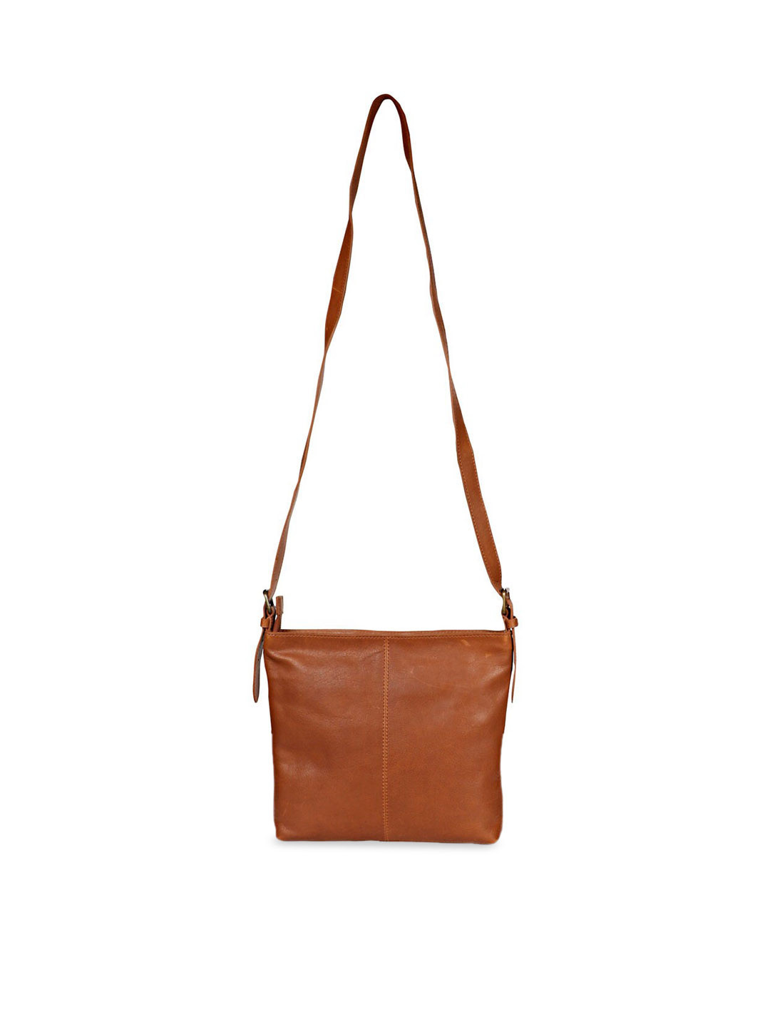 

Saint G Leather Structured Sling Bag, Brown