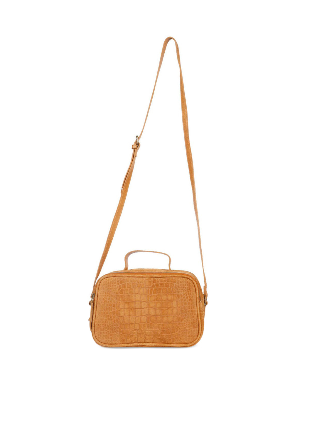 

Saint G Textured Leather Structured Sling Bag, Brown