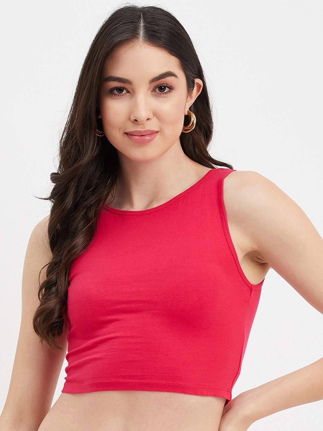 

Hypernation Cotton Crop Top, Pink
