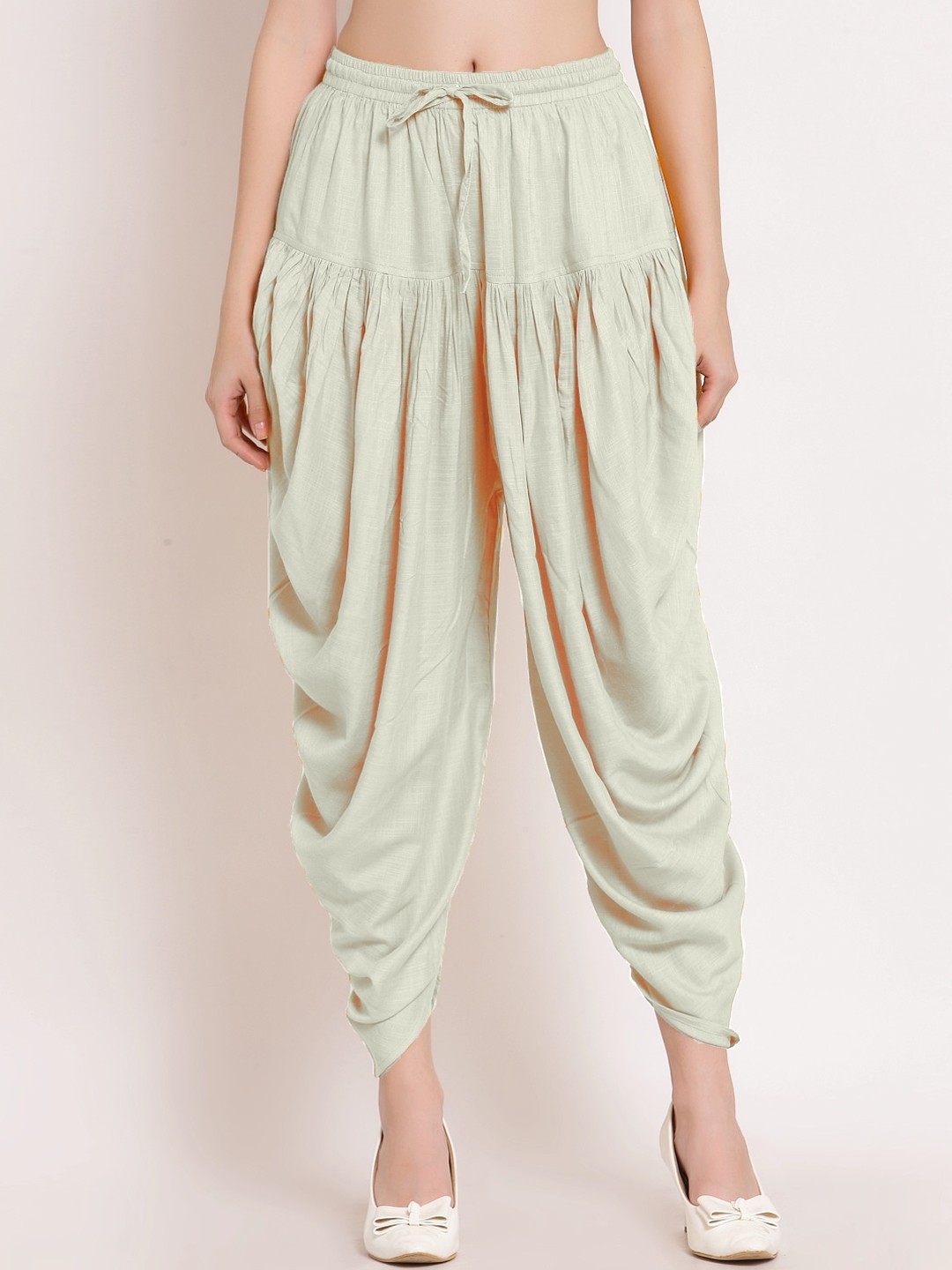 

PATRORNA Regular Fit Dhoti Pants, Off white
