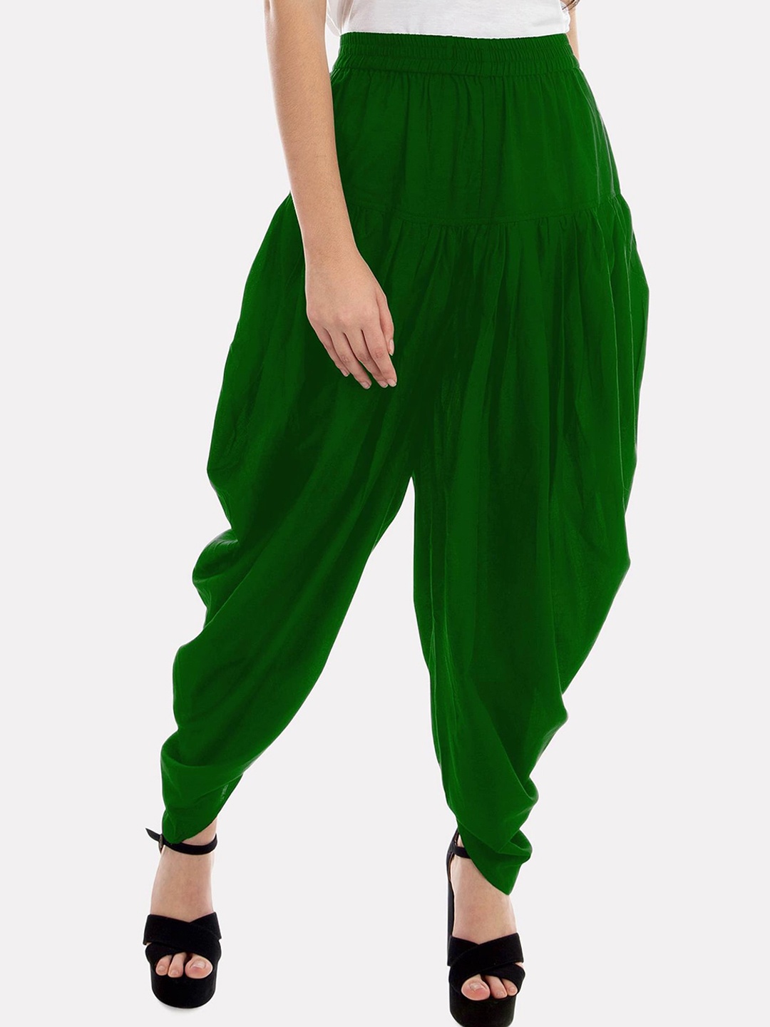 

PATRORNA Ankle Length Regular Fit Dhoti Pants, Green