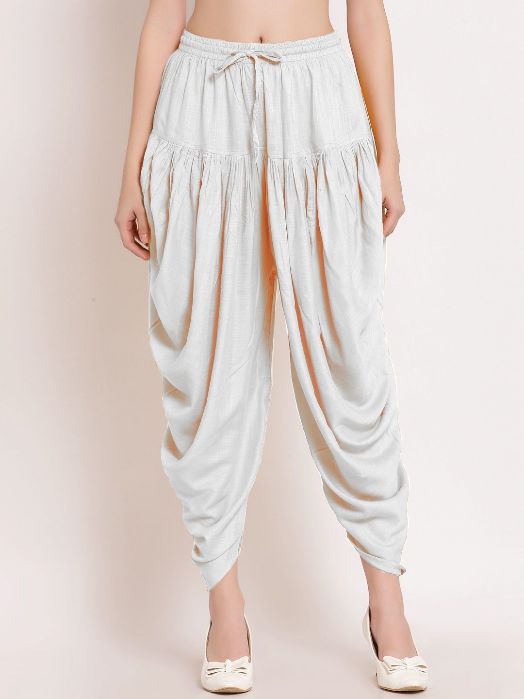 

PATRORNA Women Regular Dhoti Pants, White