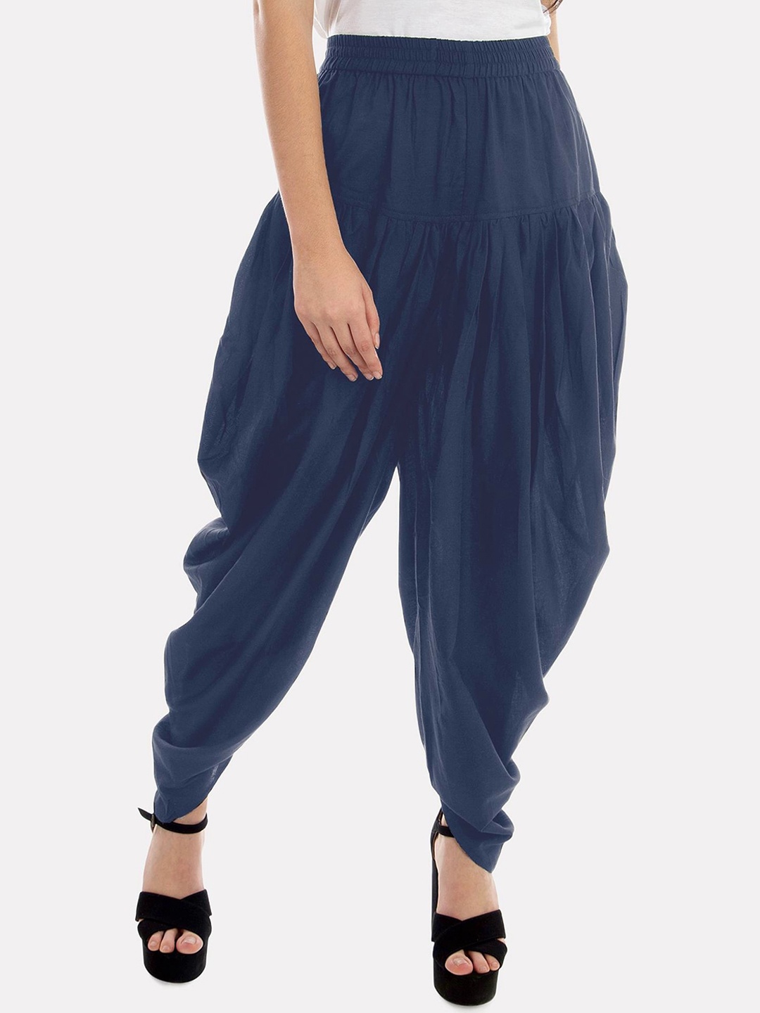 

PATRORNA Women Regular Dhoti Pant, Navy blue