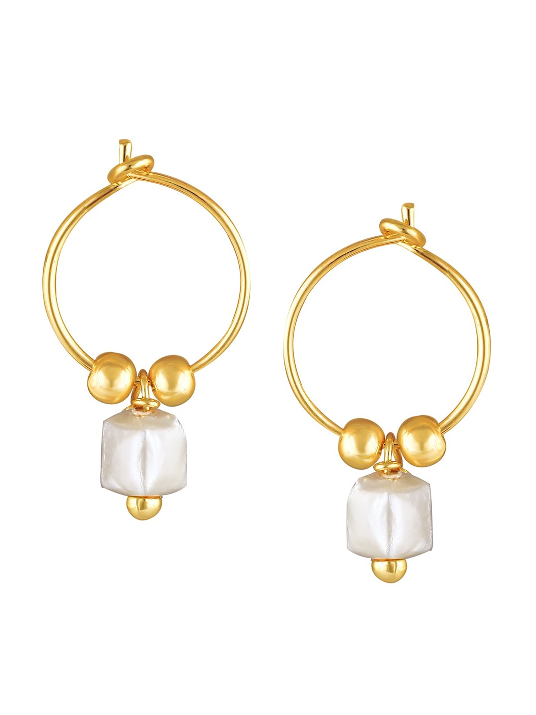 

Vighnaharta Gold-Toned Teardrop Shaped Studs Earrings