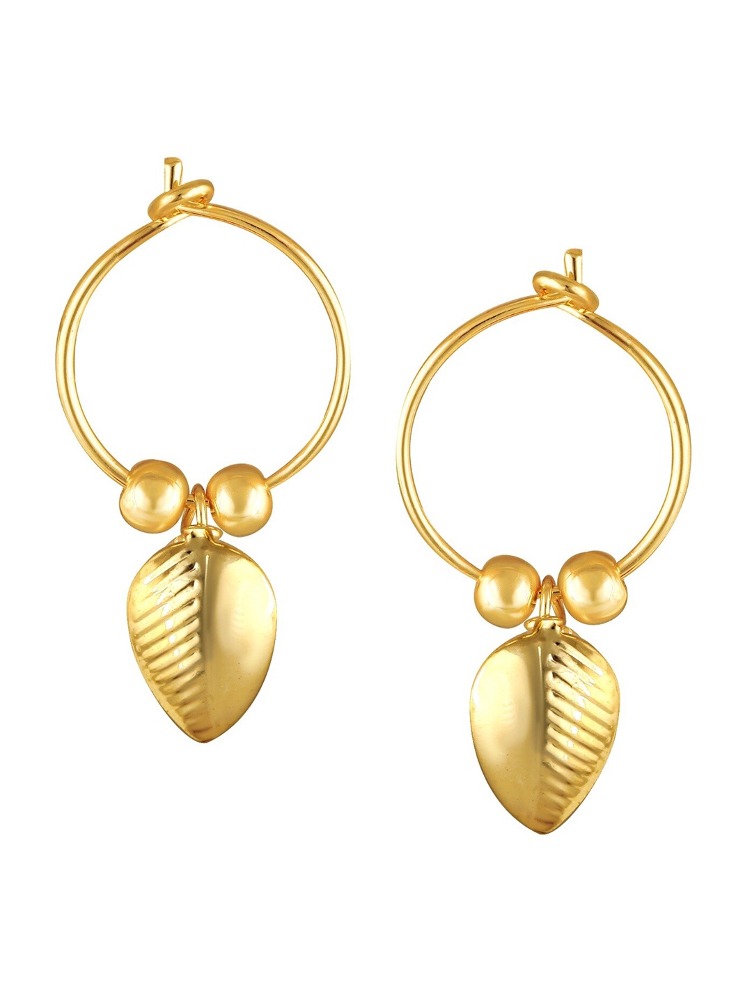 

Vighnaharta Gold-Plated Teardrop Shaped Drop Earrings