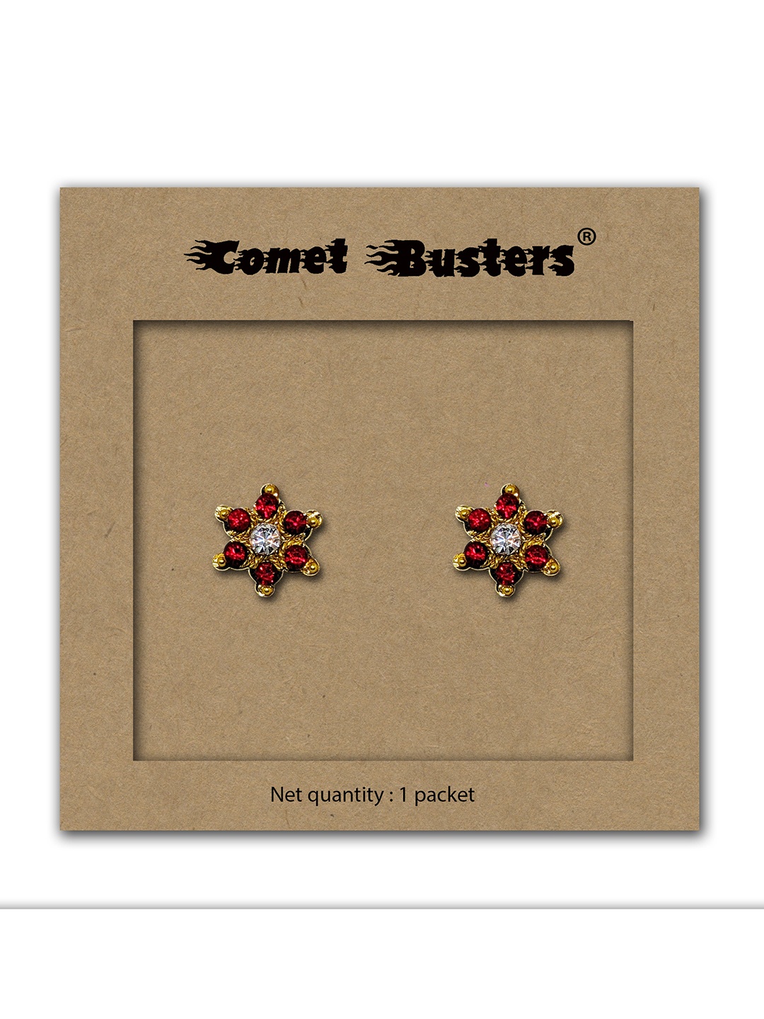 

Comet Busters Contemporary Studs Non Piercing Ear Stickers, Gold