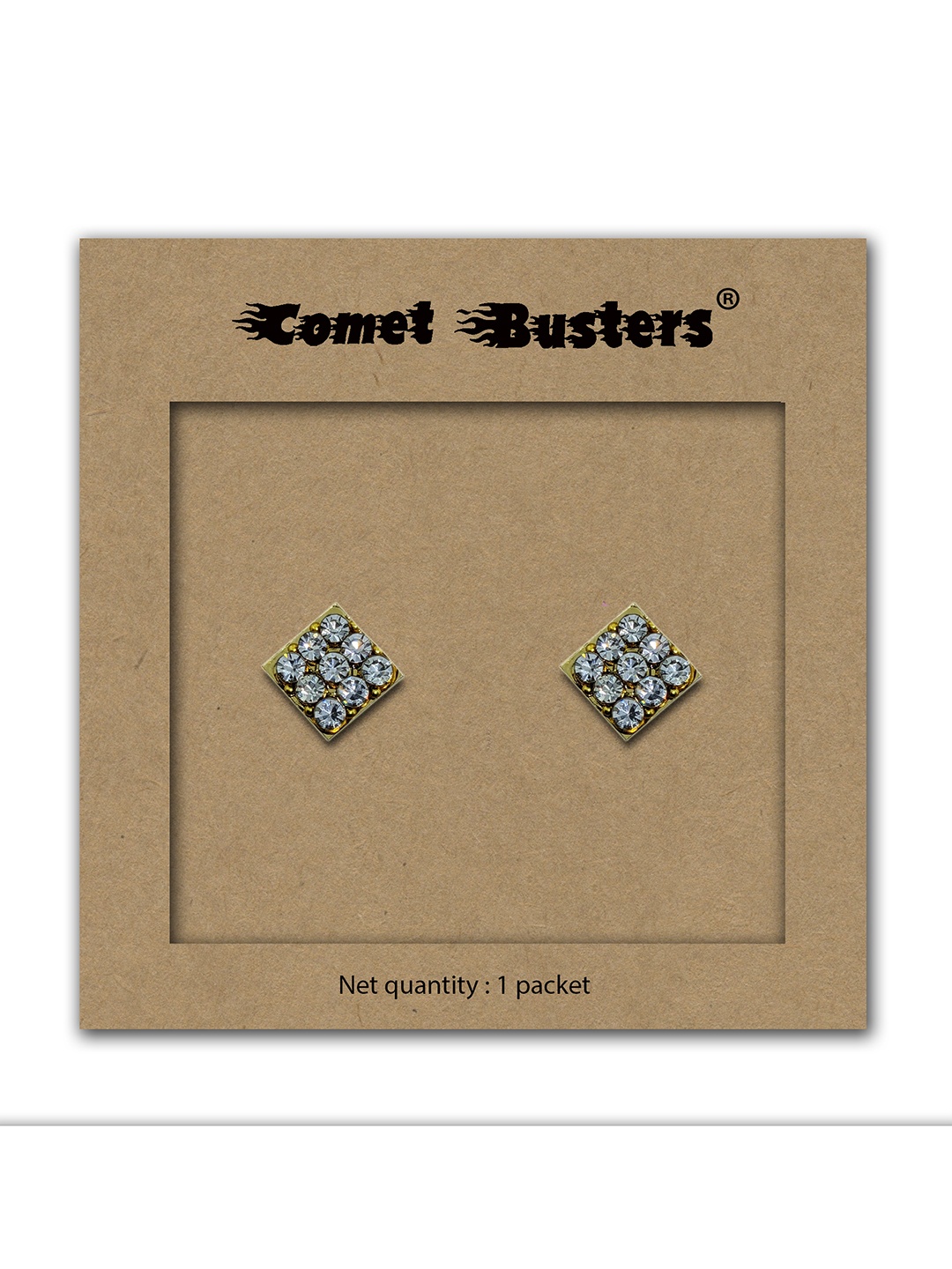 

Comet Busters Contemporary Studs Non Piercing Ear Stickers, Gold