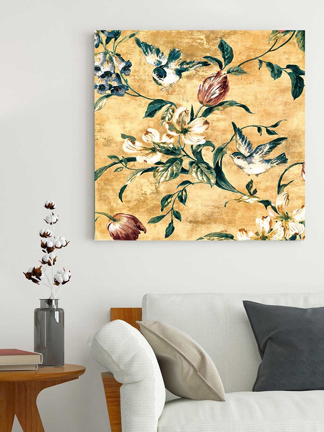 

Art Street Orange Floral Printed Framed Wall Art