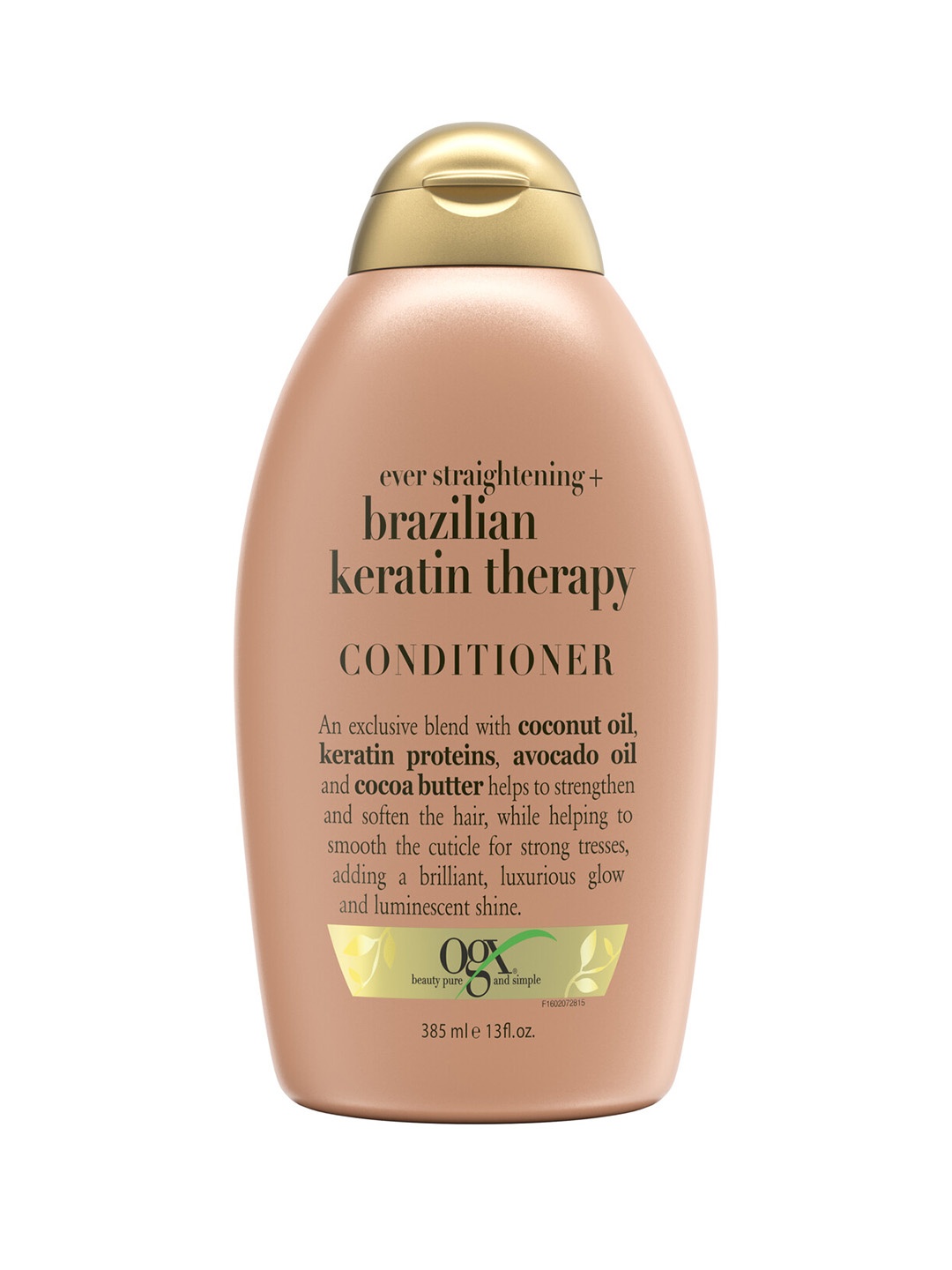 

OGX Ever Straightening Brazilian Keratin Smooth Conditioner With Coconut Oil - 385 ml, Beige
