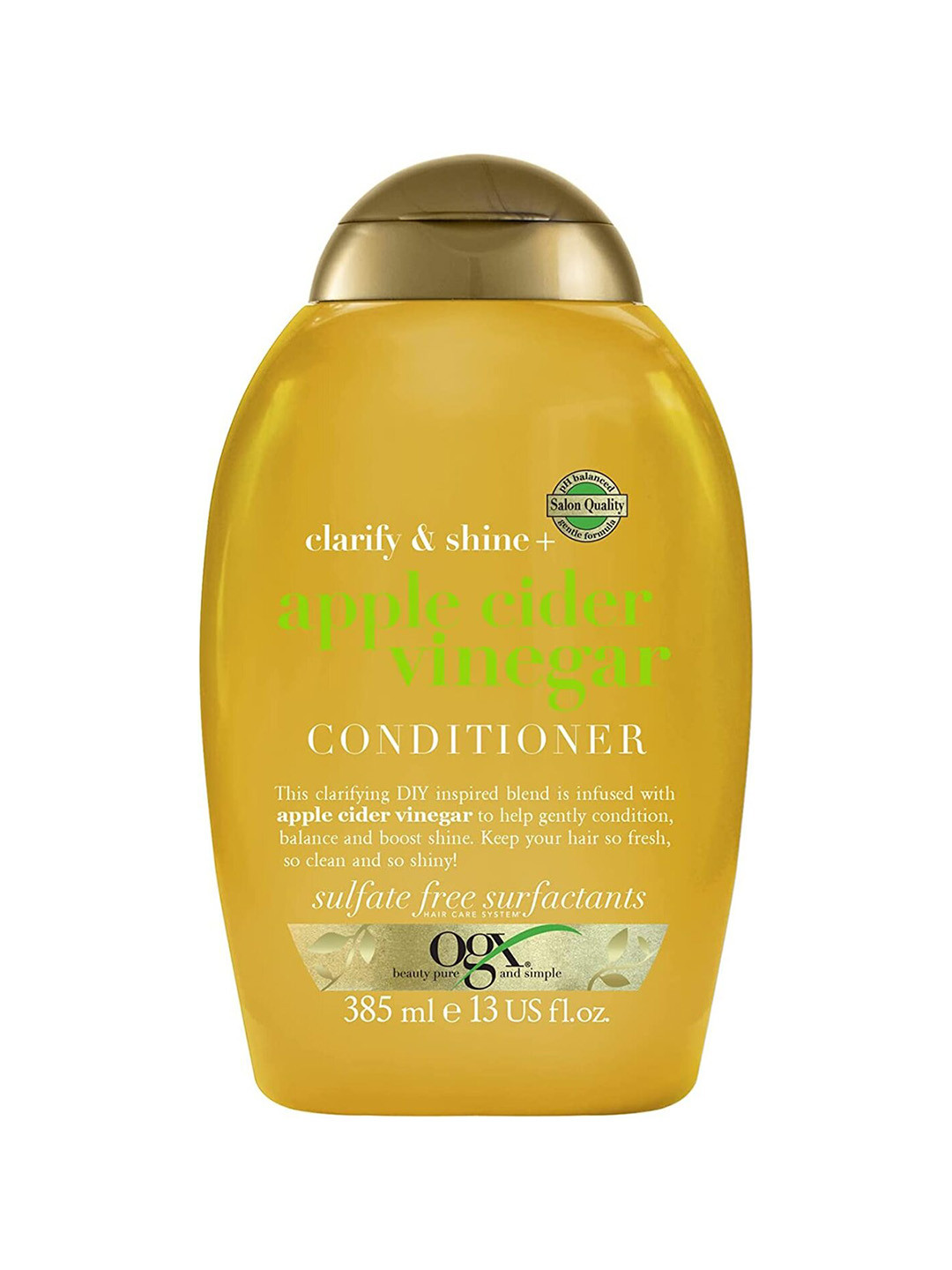 

OGX Apple Cider Vinegar Conditioner for Oily & Greasy Hair - 385 ml, Yellow