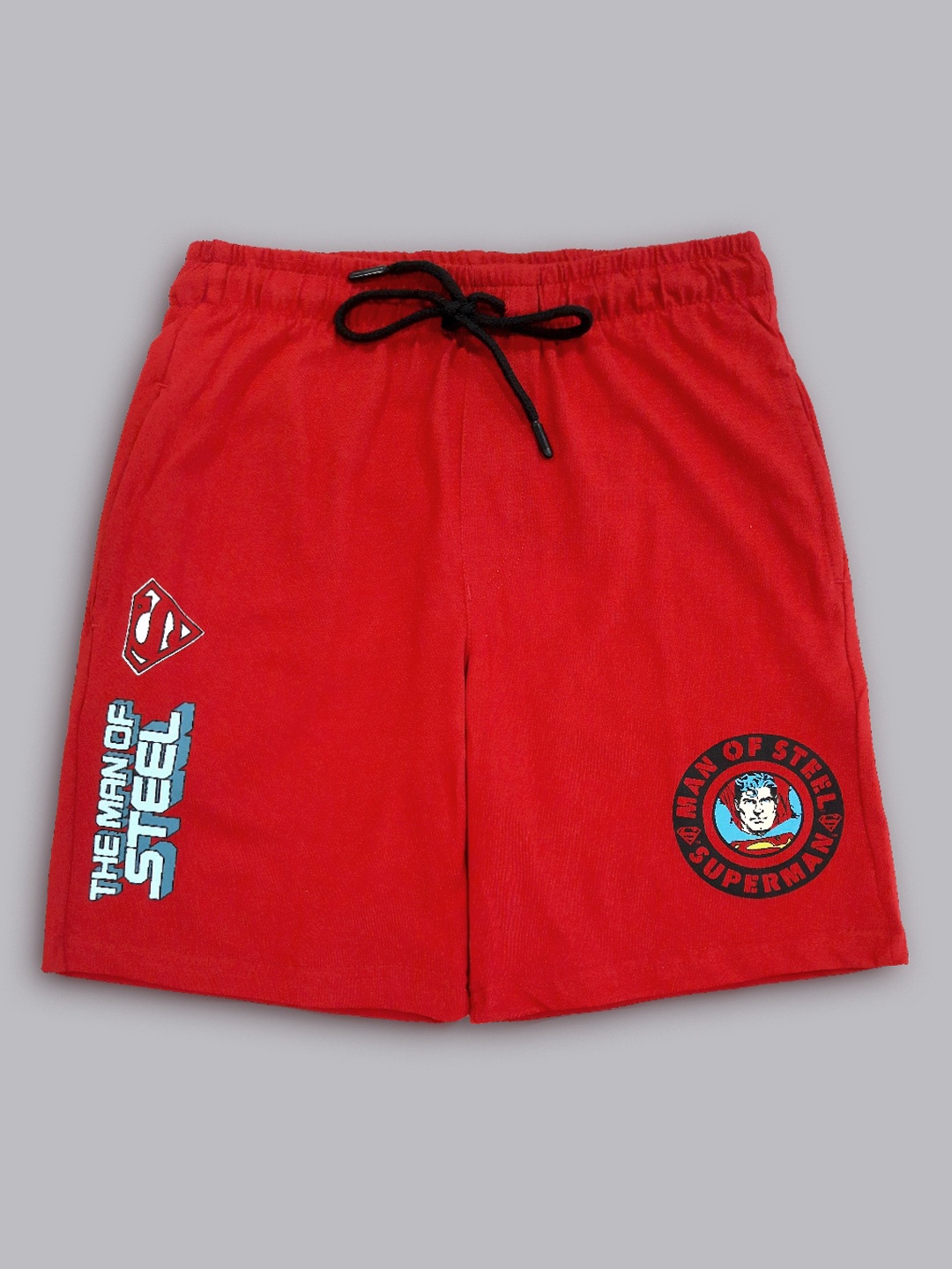 

Kids Ville Boys Superman Printed Cotton Shorts, Red