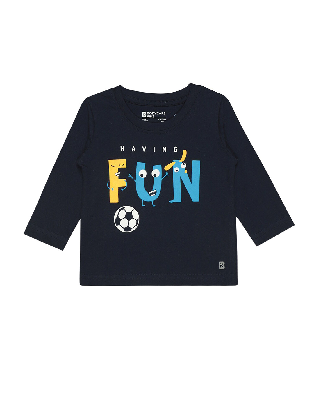

Bodycare Boys Typography Printed Cotton T-Shirt, Navy blue