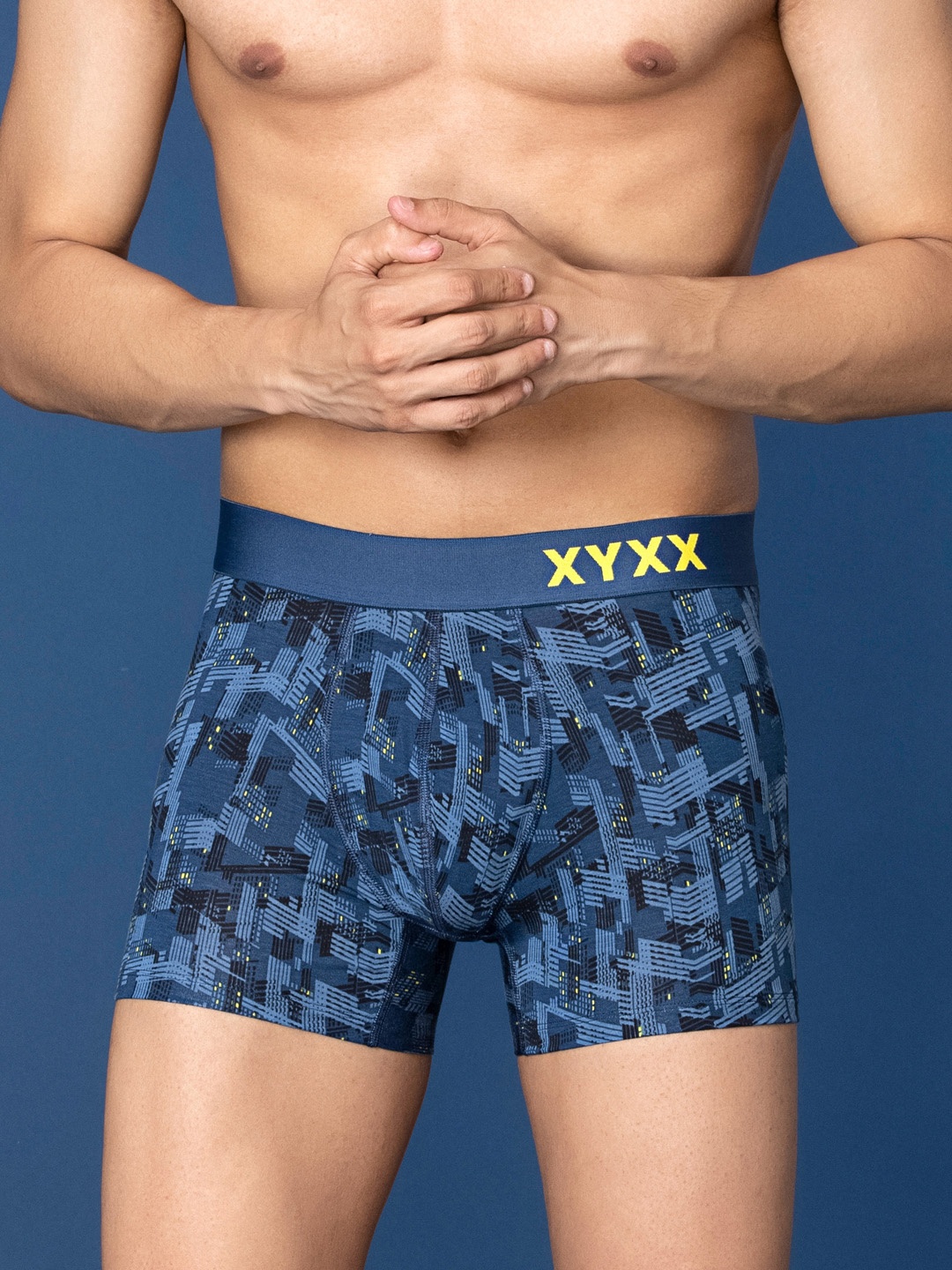 

XYXX Urbane Printed Modal Short TrunkXYTRNK193, Blue