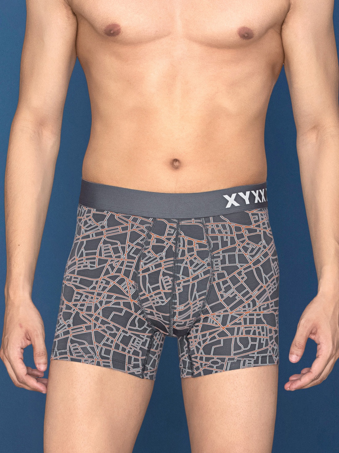 

XYXX Printed Modal Ultra Soft Trunks XYTRNK192, Grey