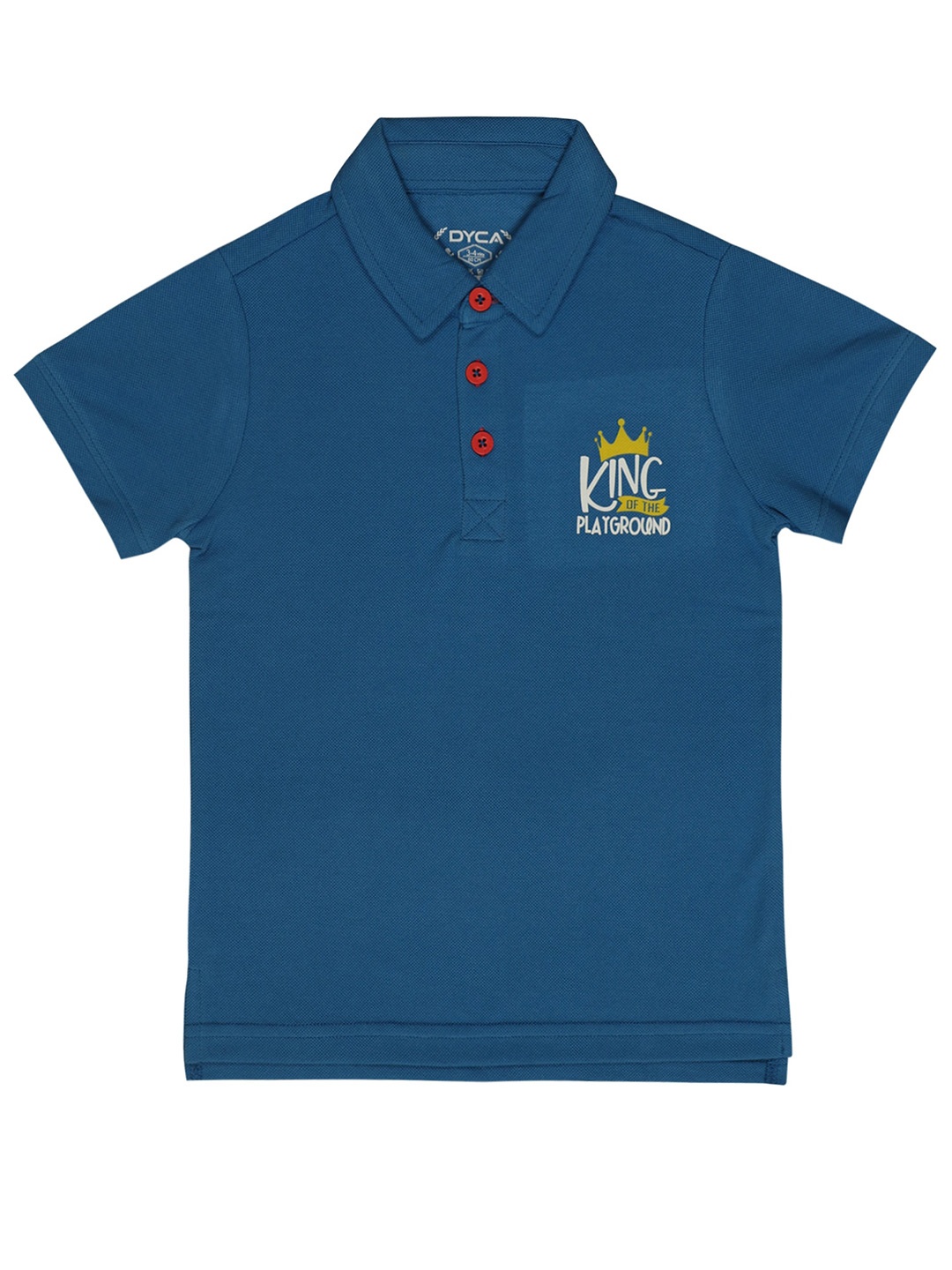 

DYCA Boys Polo Collar Cotton T-shirt, Blue