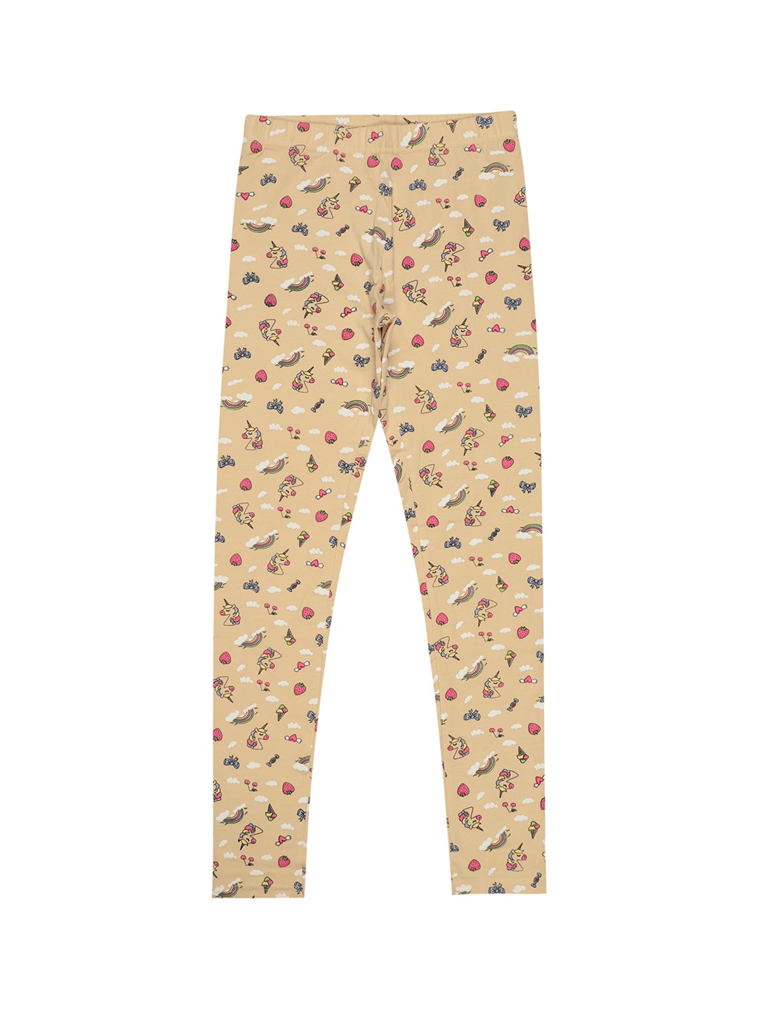 

Bodycare Kids Girls printed Cotton Ankle Length Legging, Beige