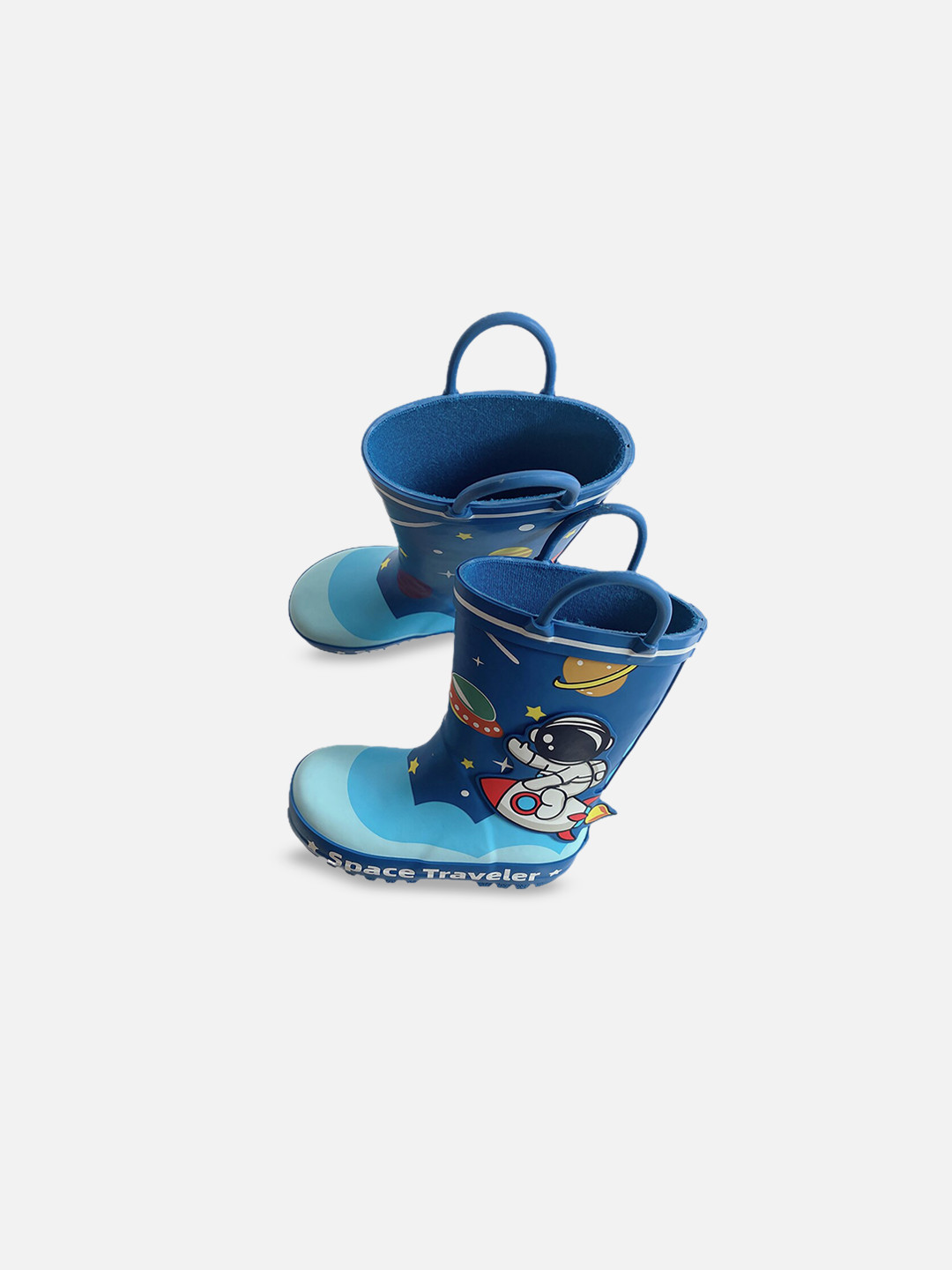 

Little Surprise Box LLP Kids Printed Waterproof Mid-Top Rain Boots, Blue