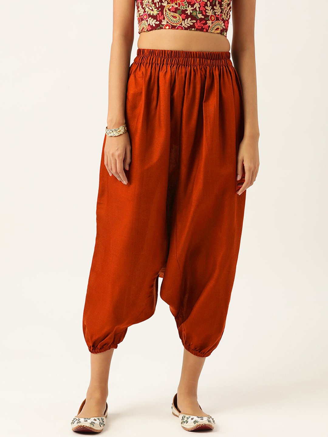 

Molcha Women Loose Fit Harem Pants, Rust