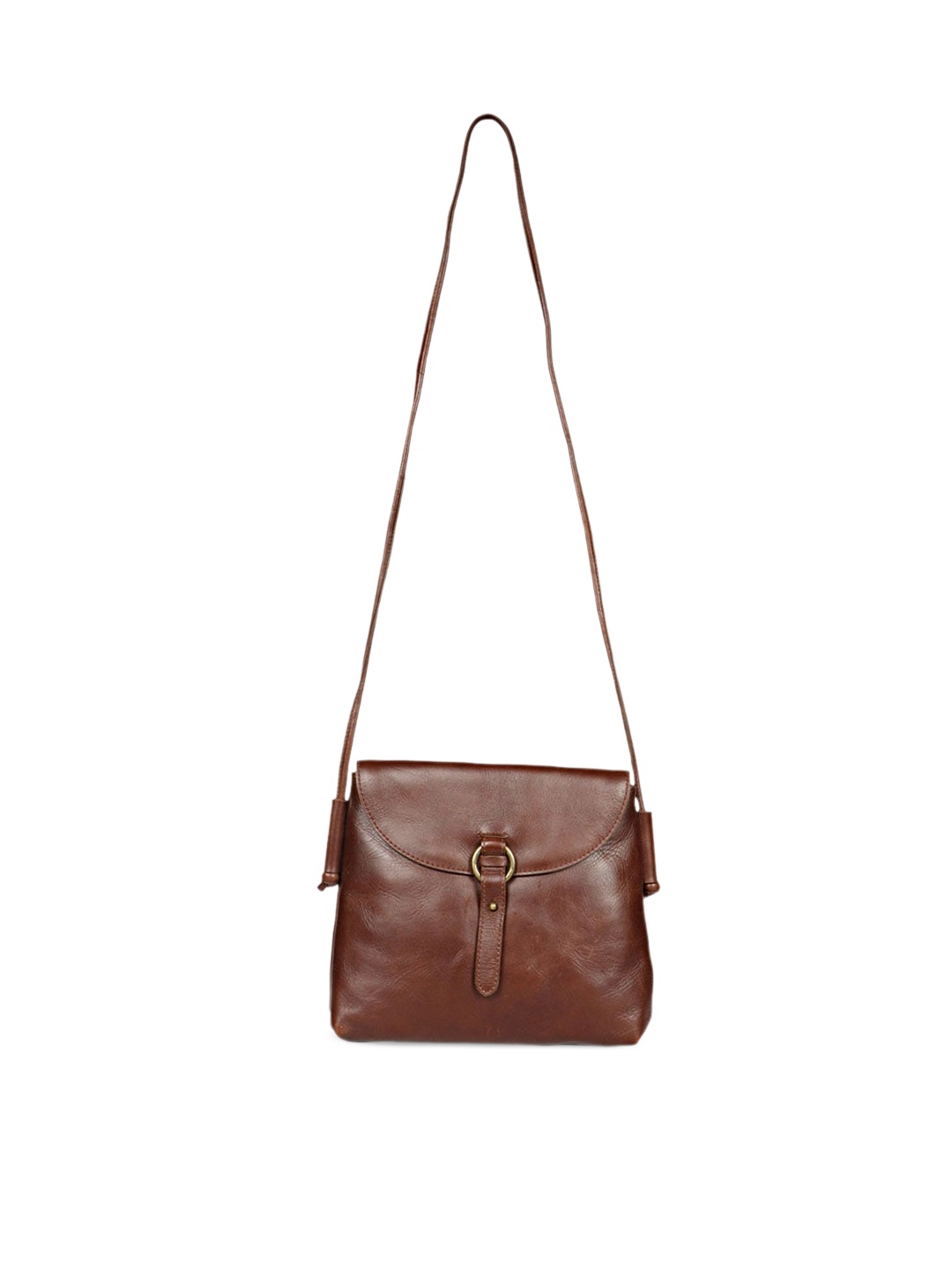 

Favore Leather Textured Structured Sling Bag, Brown