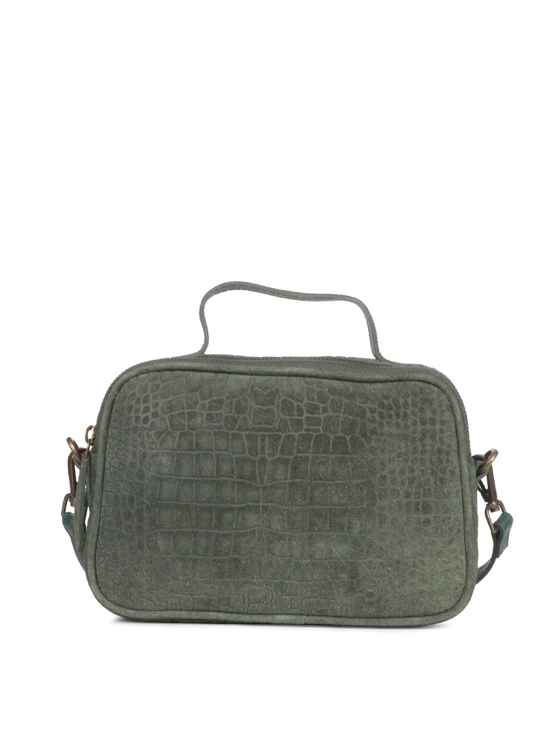 

Favore Textured Leather Structured Sling Bag, Olive