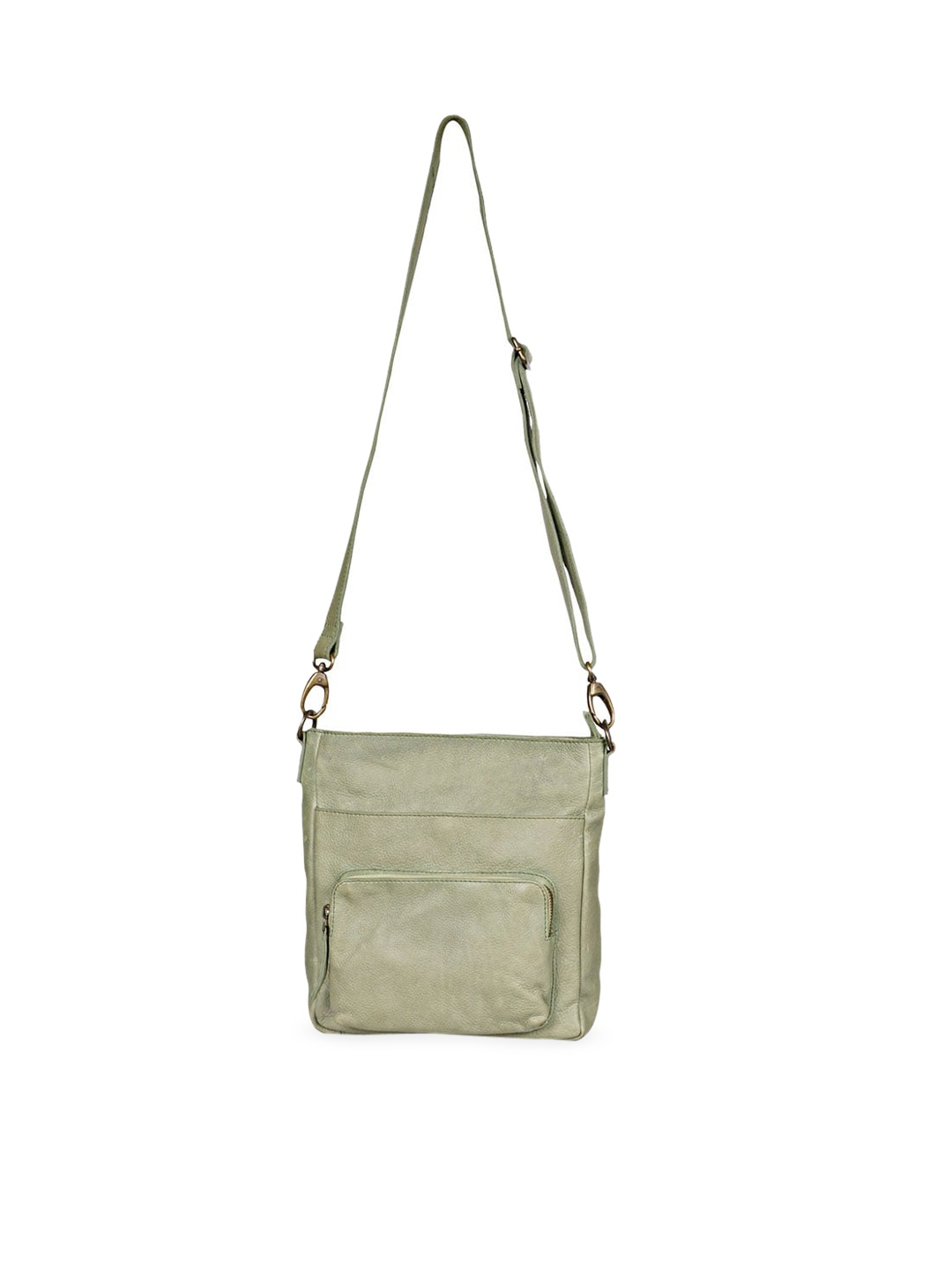 

Favore Textured Leather Structured Sling Bag, Green
