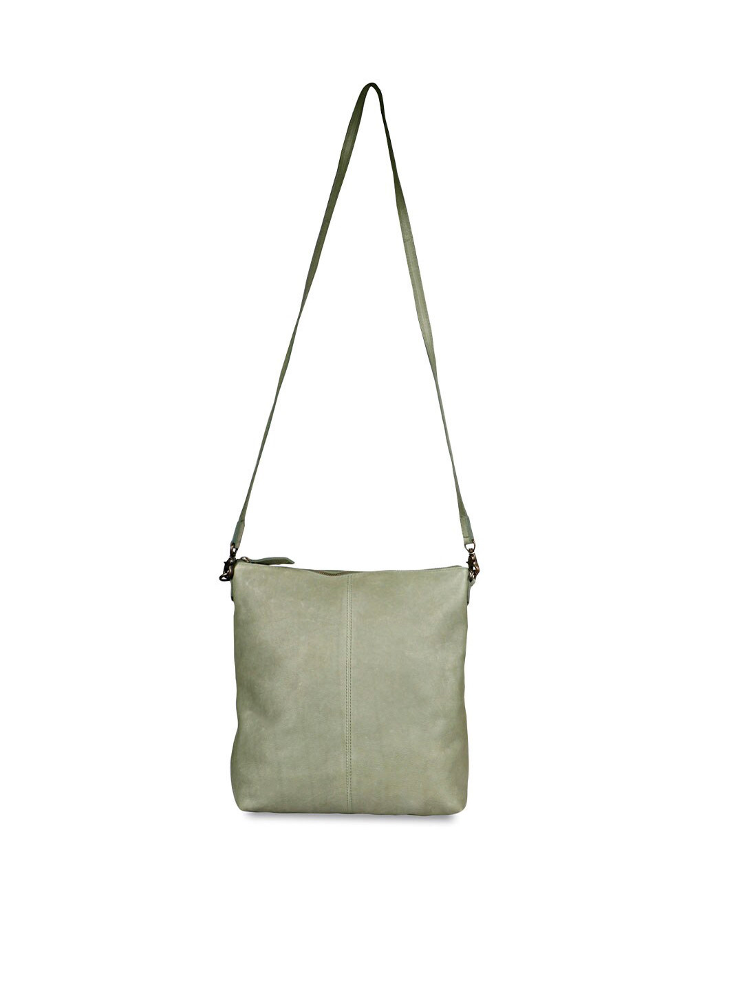 

Favore Leather Textured Shopper Sling Bag with Fringed, Green