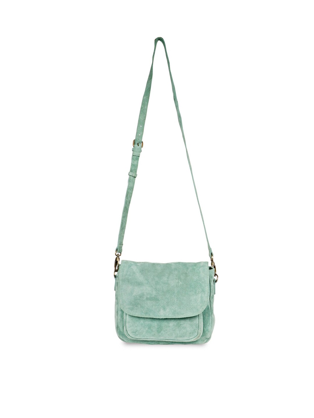 

Favore Leather Small Structured Sling Bag, Green