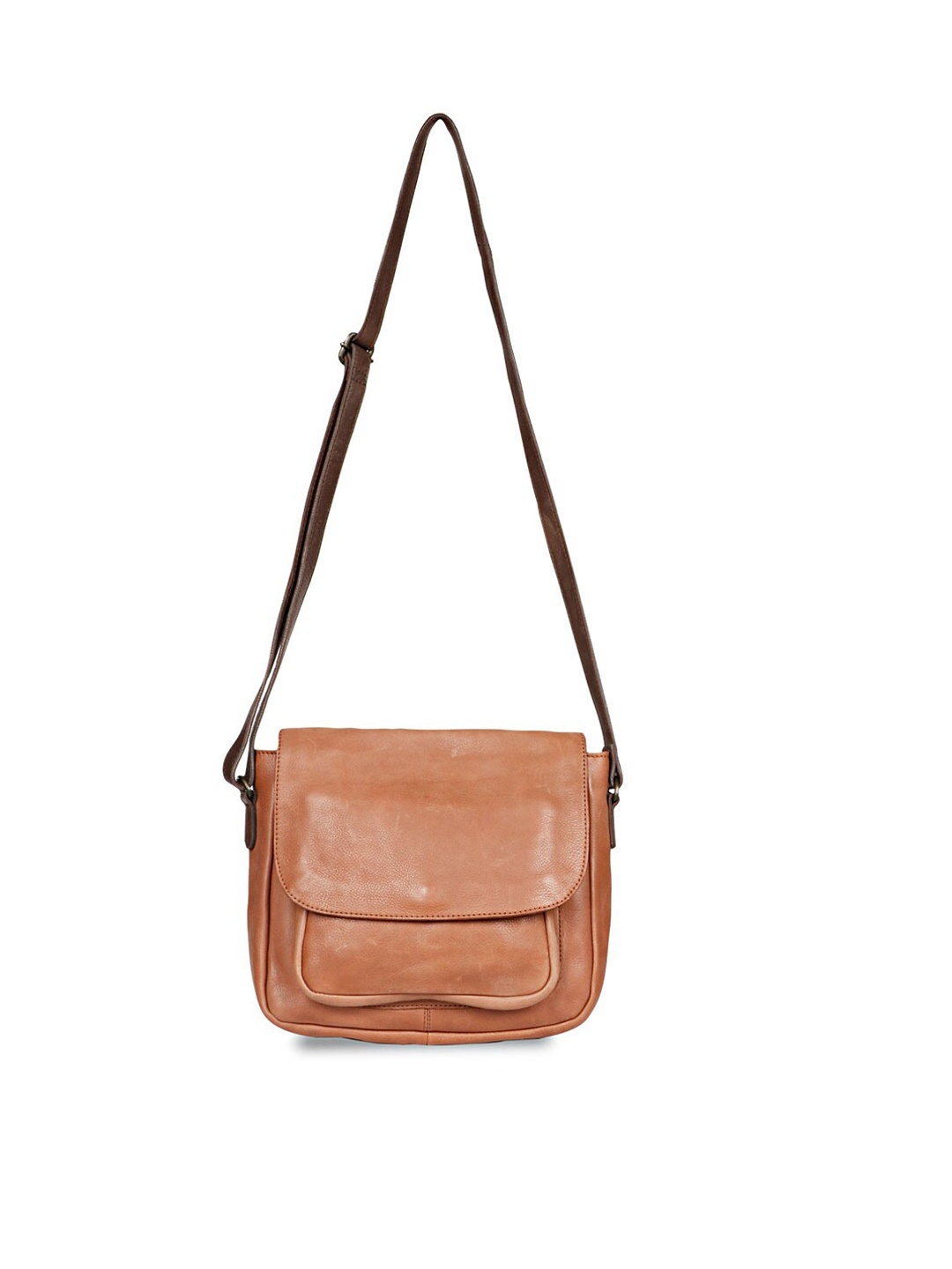

Favore Leather Small Structured Sling Bag, Brown