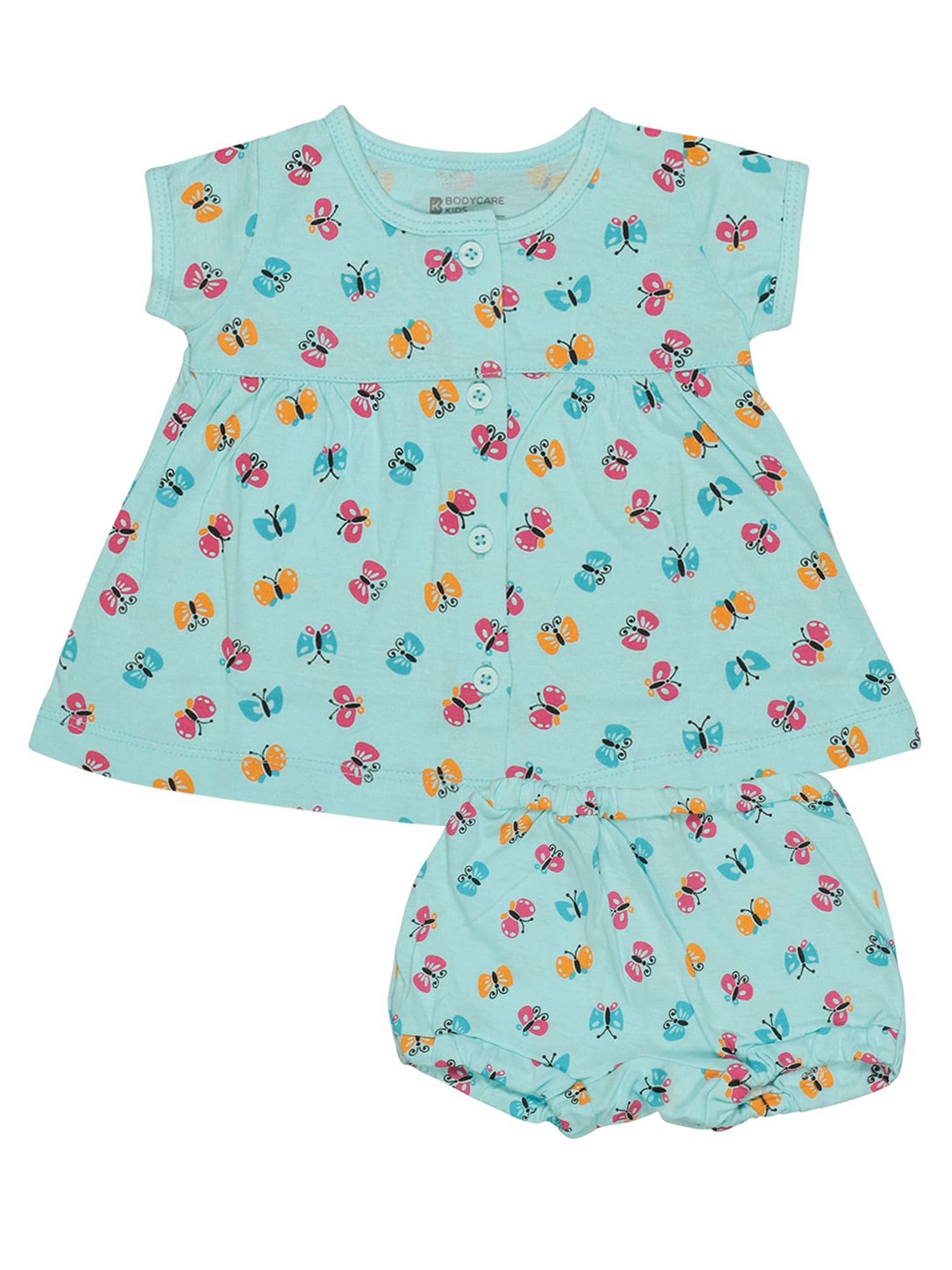 

Bodycare Kids Girls Printed Top with Shorts, Blue