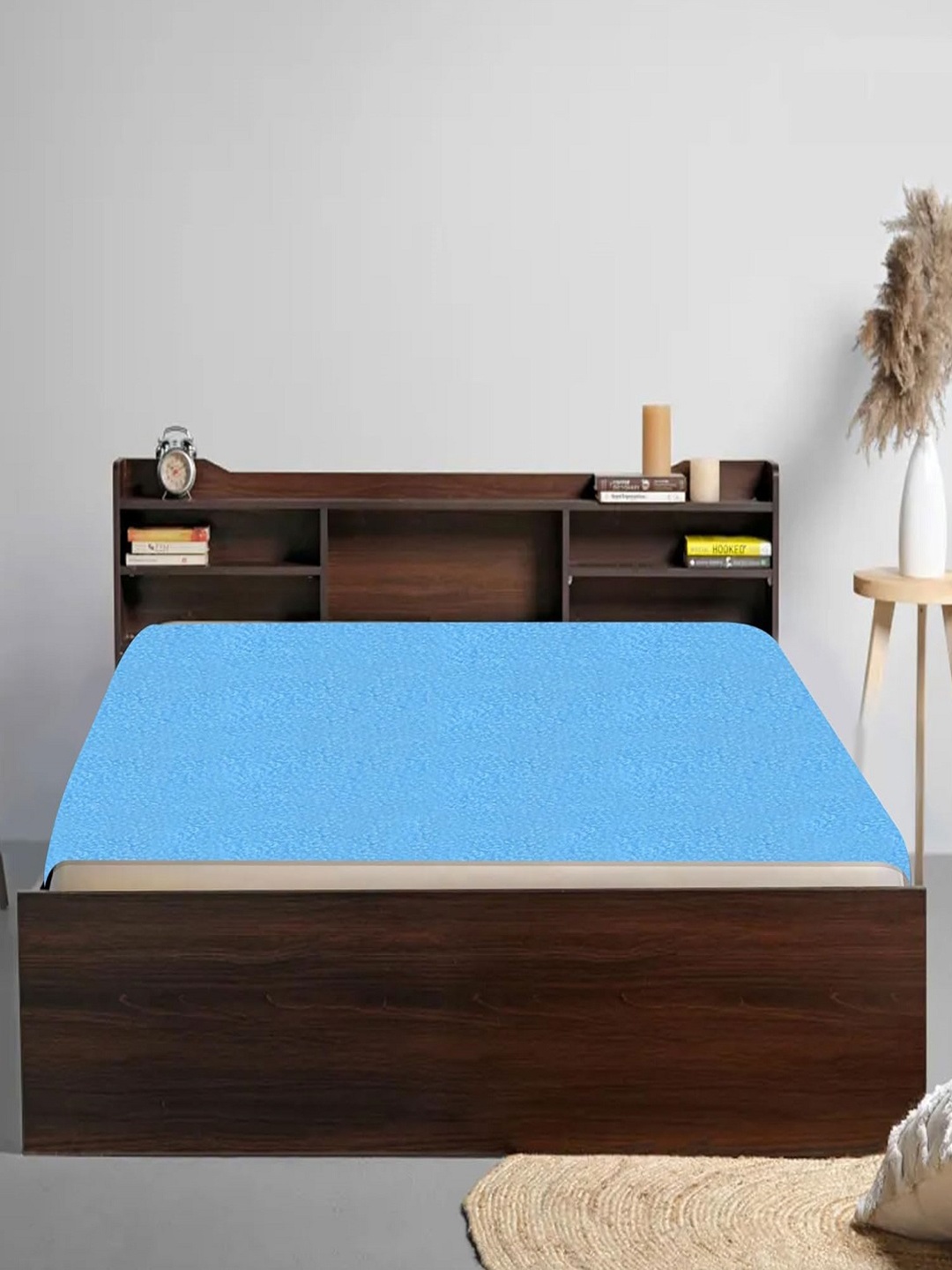 

OyO Baby Firoza Waterproof & Baby Dry Sheet Polycotton Mattress Protector, Blue