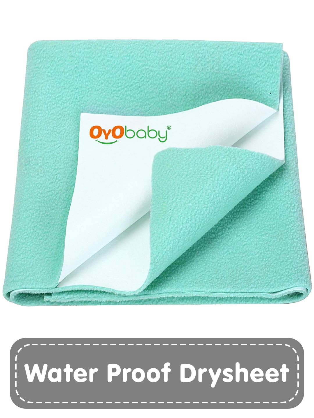 

OyO Baby Sea Green Waterproof & Baby Dry Sheet Polycotton Mattress Protector