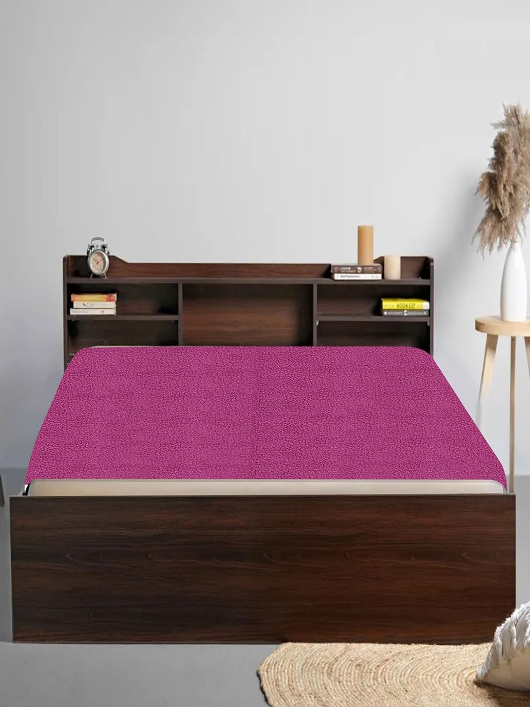 

OyO Baby Rani Pink Waterproof & Baby Dry Sheet Polycotton Mattress Protector, Purple