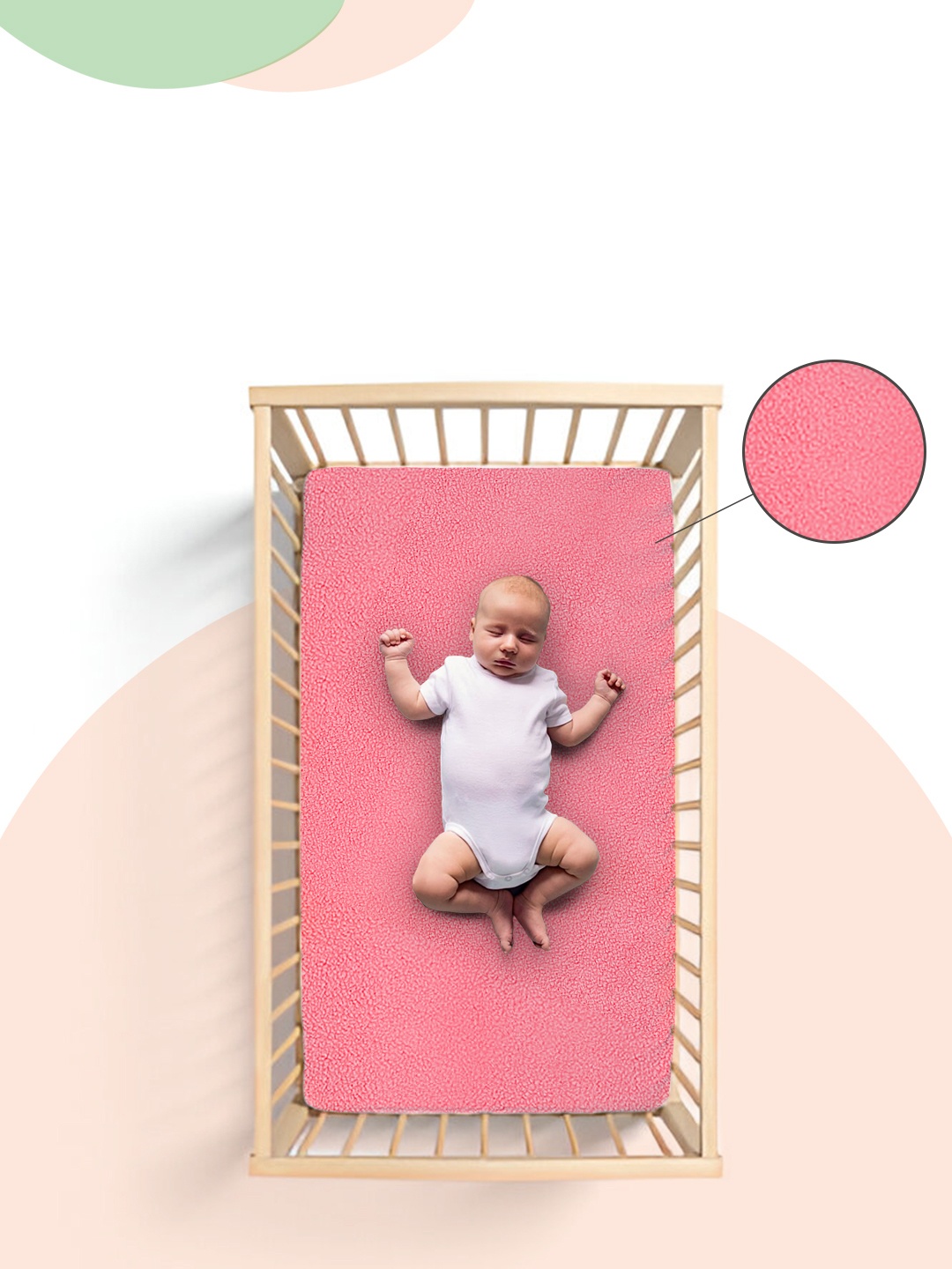

OyO Baby Salmon Rose Waterproof Baby Dry Sheet Polycotton Mattress Protector, Blue