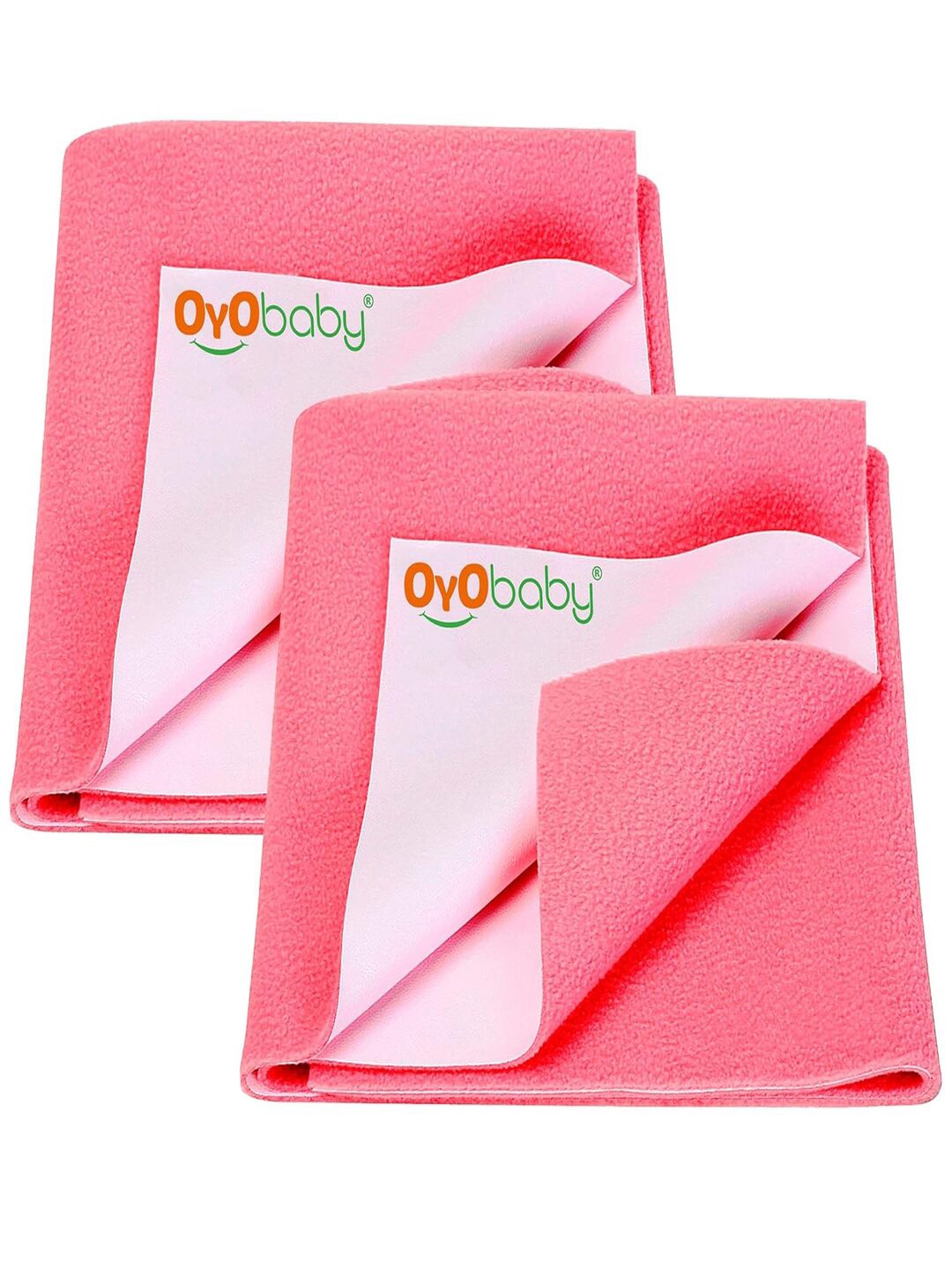 

OyO Baby Set of 2 Salmon Rose Waterproof & Baby Dry Sheet Polycotton Mattress Protector, Yellow