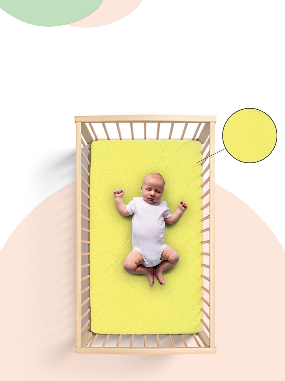 

OyO Baby Yellow Waterproof Baby Dry Sheet Polycotton Mattress Protector, Pink