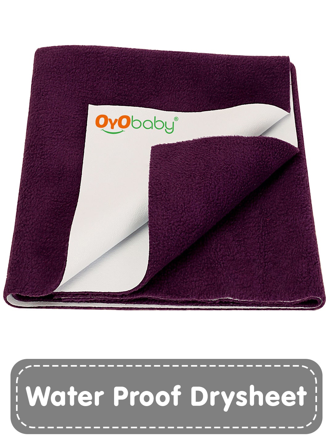 

OyO Baby Plum Waterproof & Baby Dry Sheet Polycotton Mattress Protector, Purple