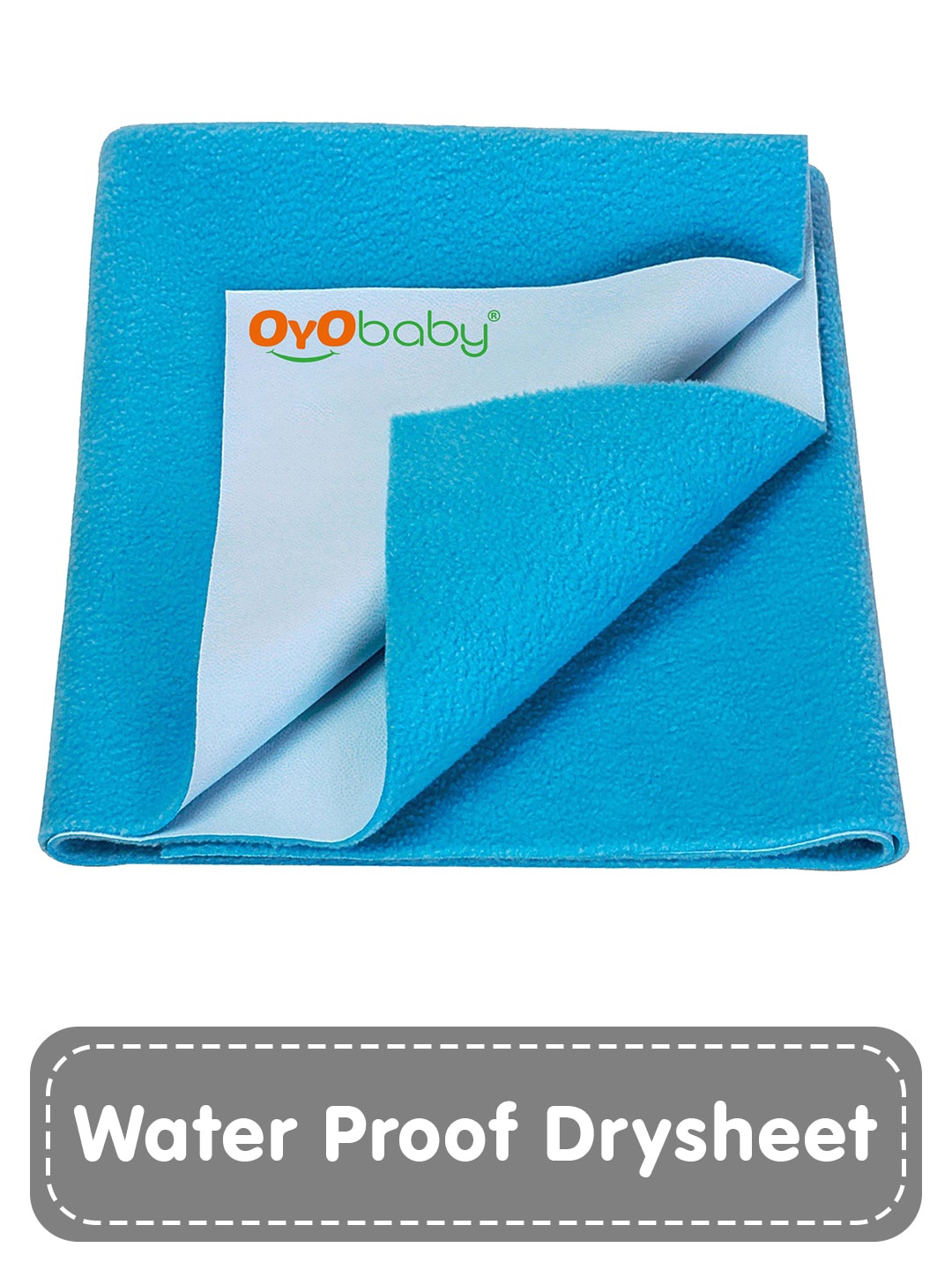 

OyO Baby Firoza Waterproof & Baby Dry Sheet Polycotton Mattress Protector, Blue