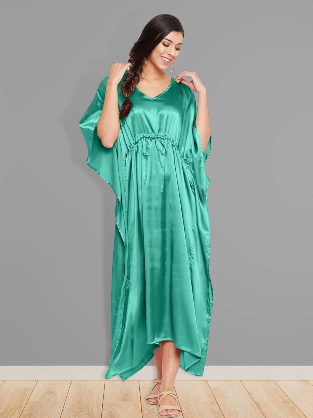 

Riara Kaftan Maxi Nightdress, Green