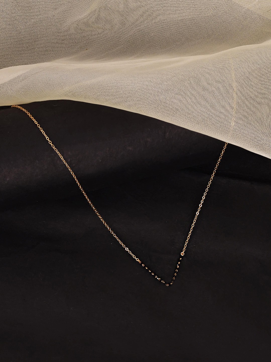 

ABDESIGNS Gold-Plated Beaded Mangalsutra
