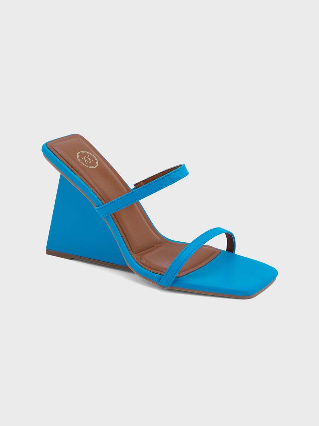 

20Dresses Blue Two Strap Block Heels