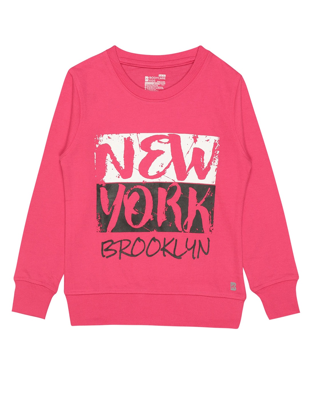 

Bodycare Kids Girls Typography Printed Sweatshirt, Pink