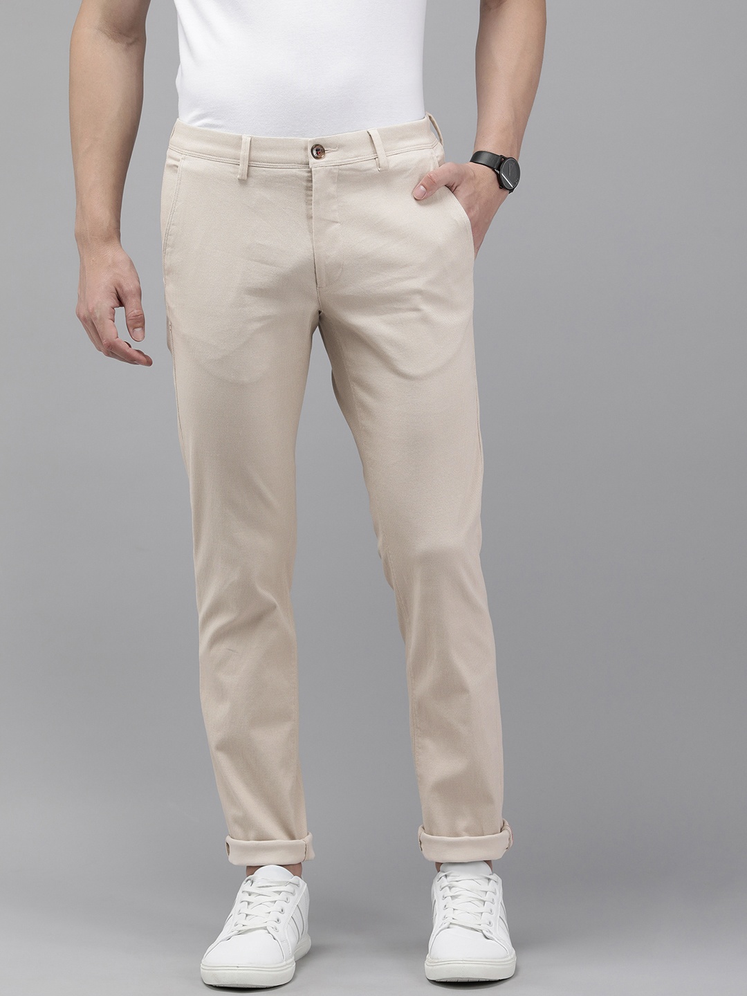 

Van Heusen Sport Men Slim Fit Trousers, Beige