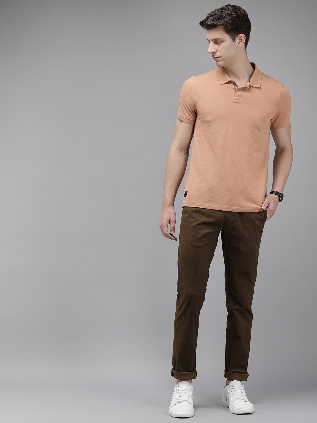 

Van Heusen Sport Men Slim Fit Trousers, Brown